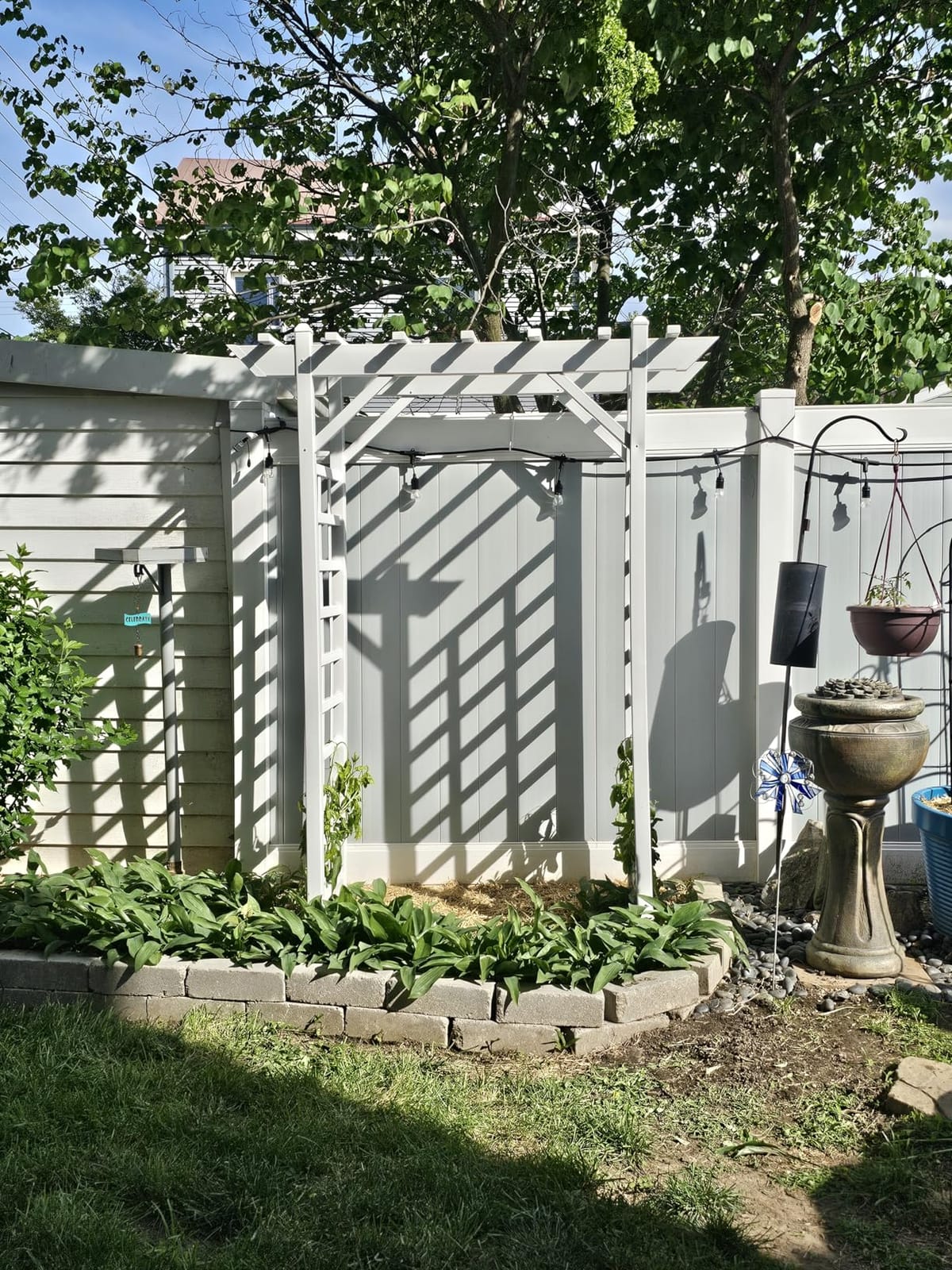 Dura-Trel Providence Arbor, Vinyl Garden Archway for Outdoors, 64