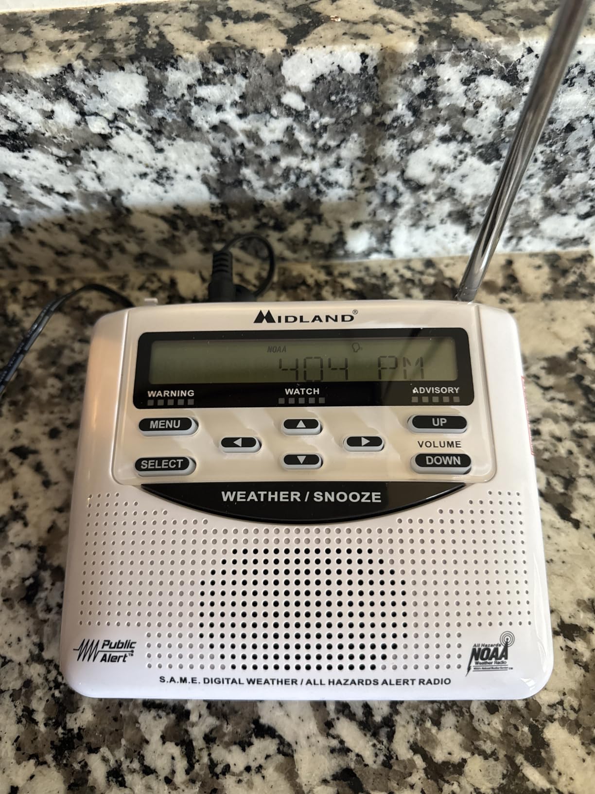Midland - WR120B - NOAA Emergency Weather Alert Radio | Localized Programming, Trilingual Display, 60+ Emergency Alerts, Alarm, Selectable Alert Tone customer photo 1