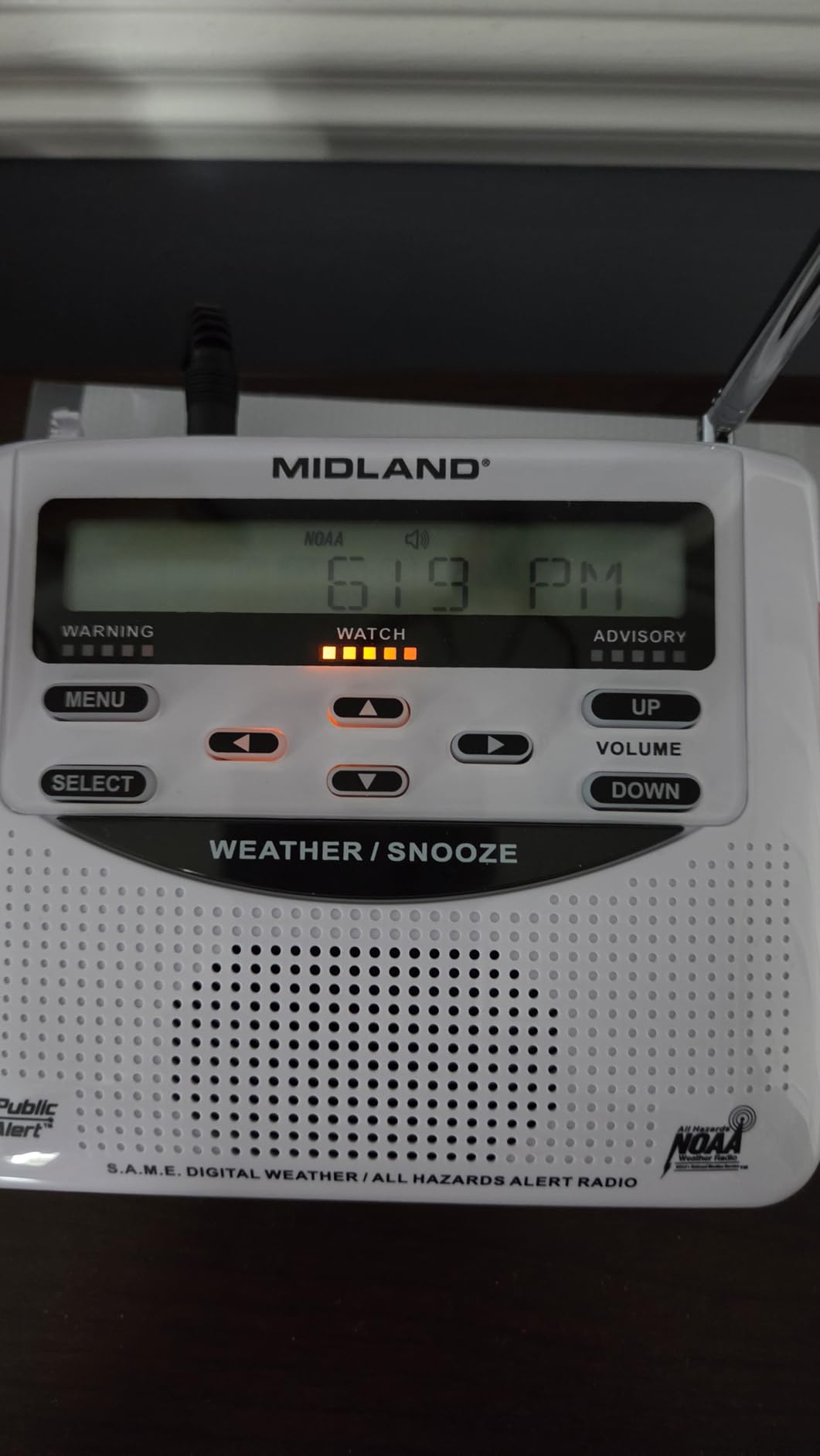 Midland - WR120B - NOAA Emergency Weather Alert Radio | Localized Programming, Trilingual Display, 60+ Emergency Alerts, Alarm, Selectable Alert Tone customer photo 2