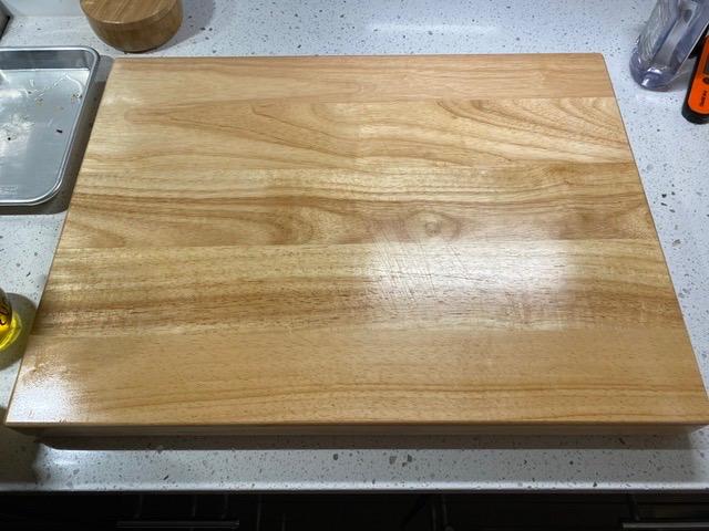 Winco WCB-1824 Wooden Cutting Board, 18-Inch by 24-Inch by 1.75-Inch | Inset handles, Minimizes dulling, Attractive appearance, Great for Charcuterie, Cheese, Appetizers and Buffet Displays customer photo 2
