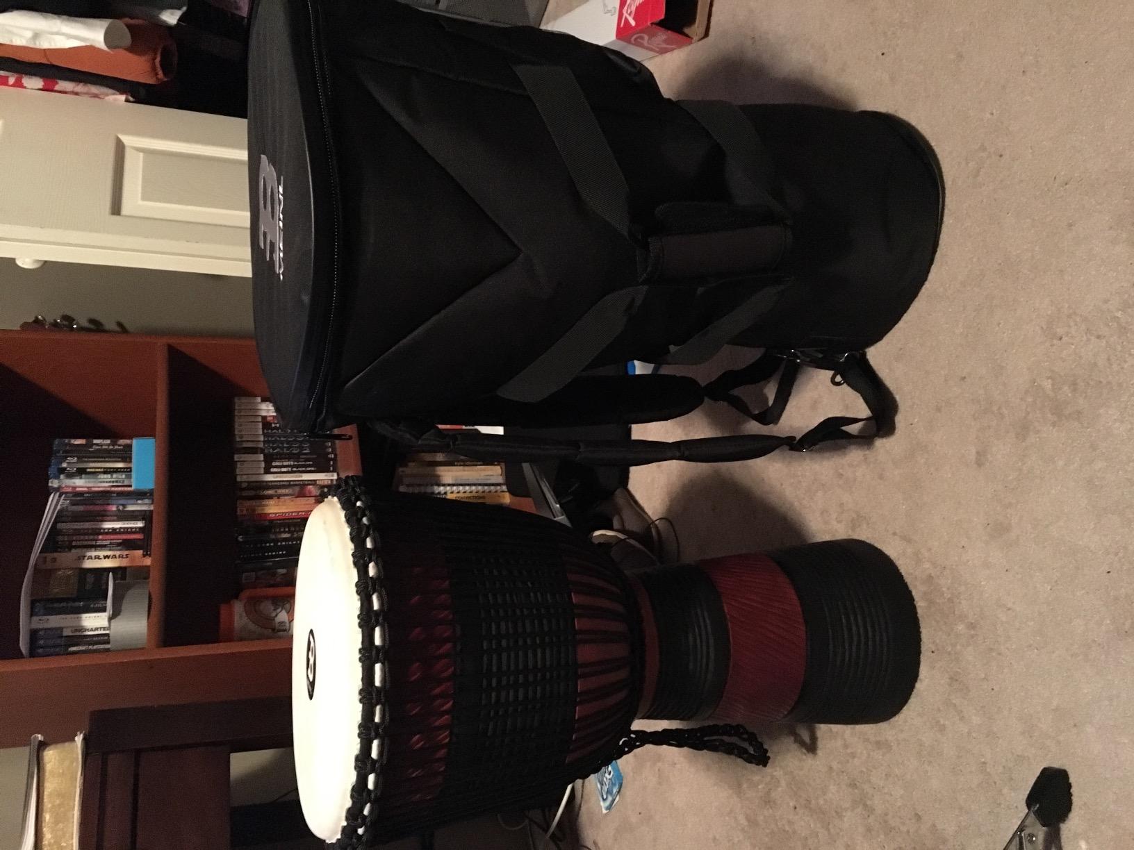 Meinl Percussion ADJ3-XL+BAG African Style Rope Tuned 13-Inch Wood Djembe with Bag, Brown/Black customer photo 2