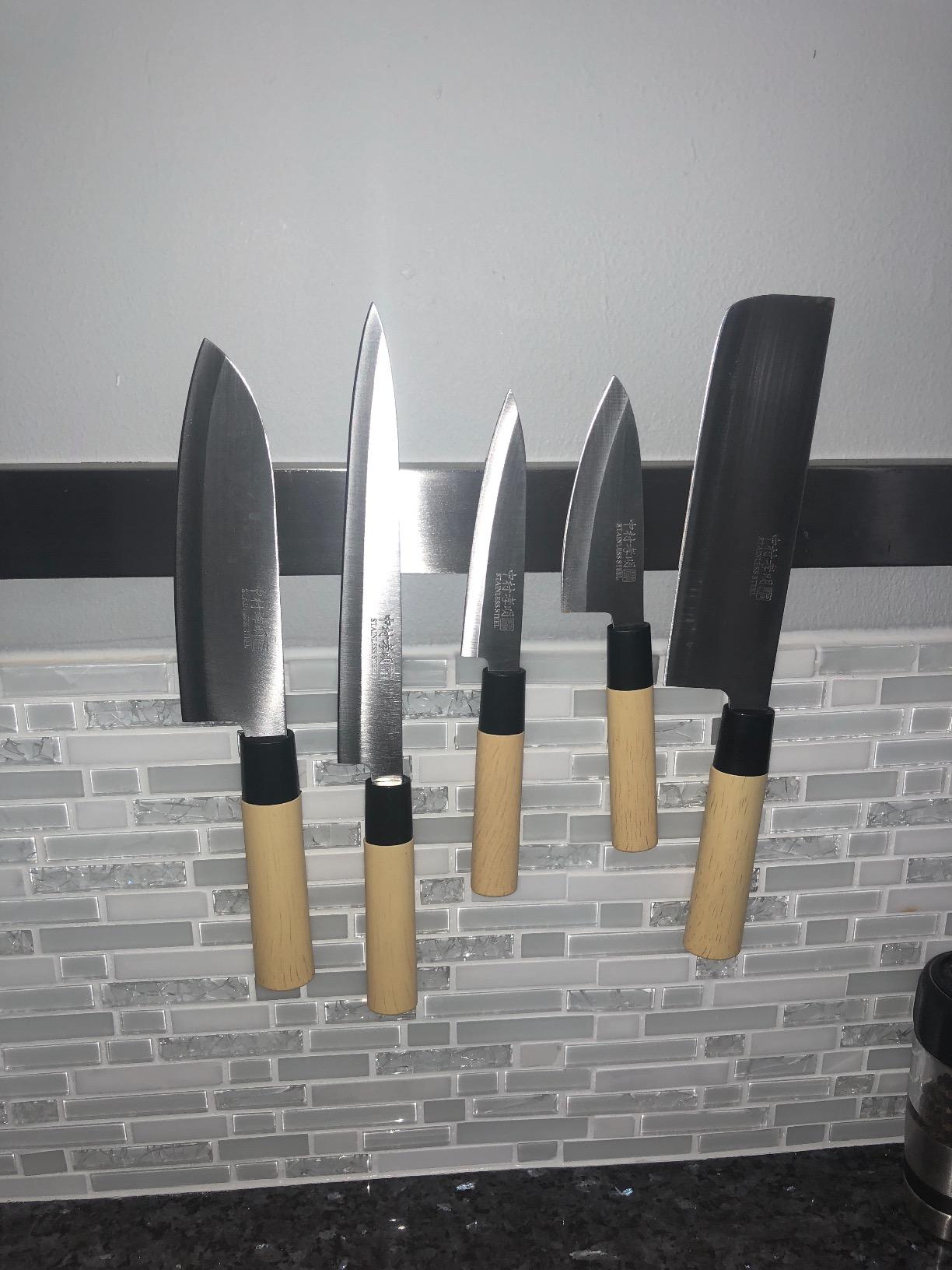 Japanese Kitchen Knife Set of 5 (Wooden Box Case) Mr. Takaaki Nakamura customer photo 2