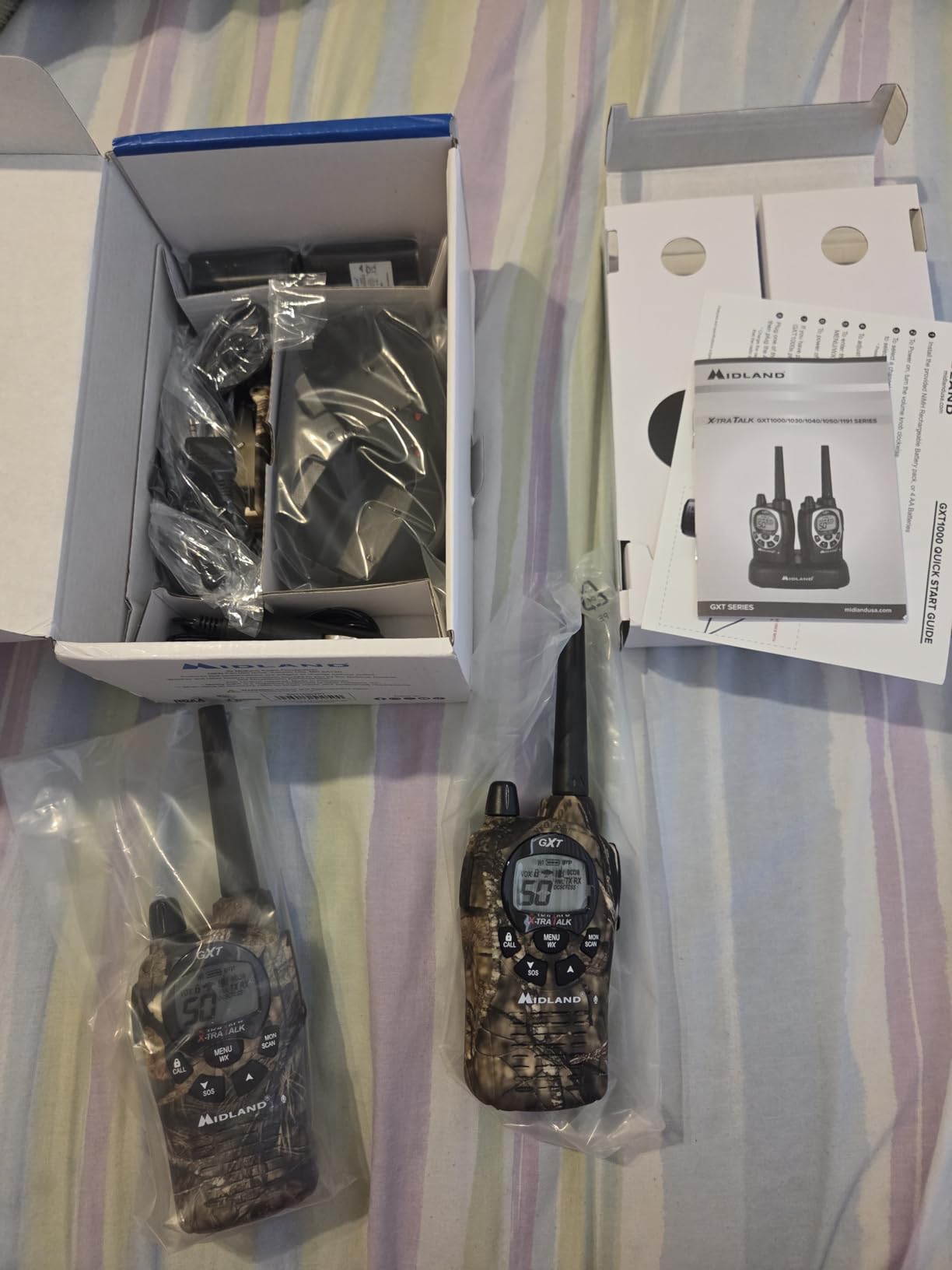 Midland GXT1050VP4 GMRS Two-Way Radio (50-Channel, Long Range, 142 Privacy Codes, SOS, NOAA, Rechargeable Nickle Battery, Mossy Oak Camo, 2-Pack) customer photo 2