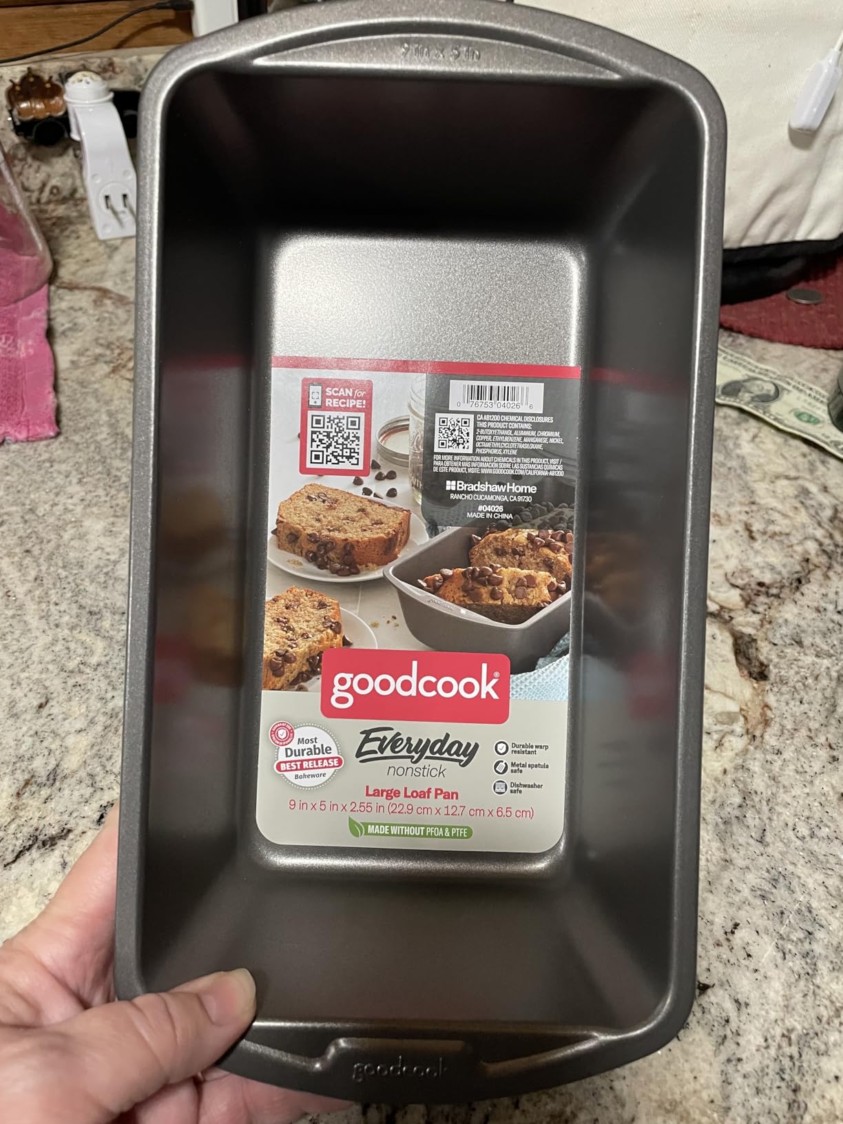 GoodCook Nonstick Loaf Pan Heavy-Duty Steel Bakeware with Easy-Clean Non-Stick Coating, Oven & Dishwasher Safe Pan, 9 x 5-Inch, Gray customer photo 1