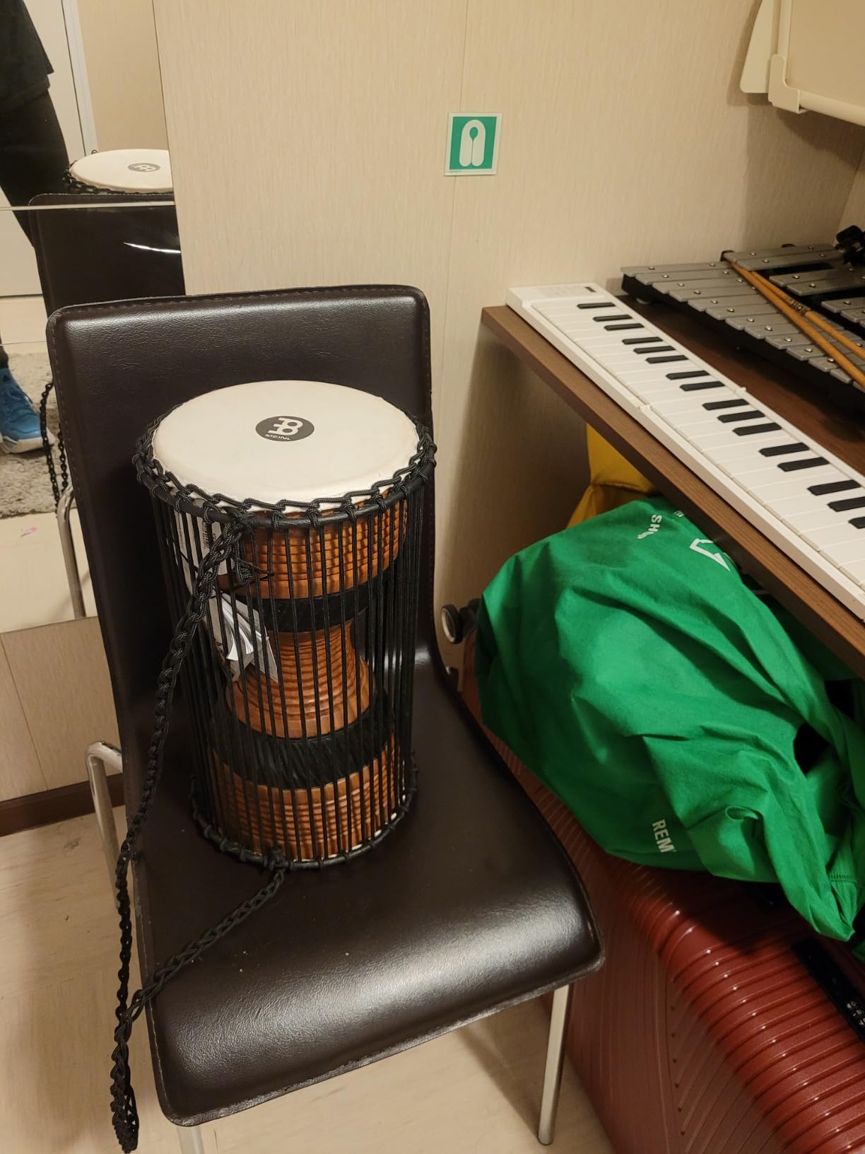 Meinl African Talking Drum with Mahogany Wood Shell and Wooden Beater - NOT MADE IN CHINA - Medium Size Goat Skin Heads, 2-YEAR WARRANTY (ATD-M) customer photo 1