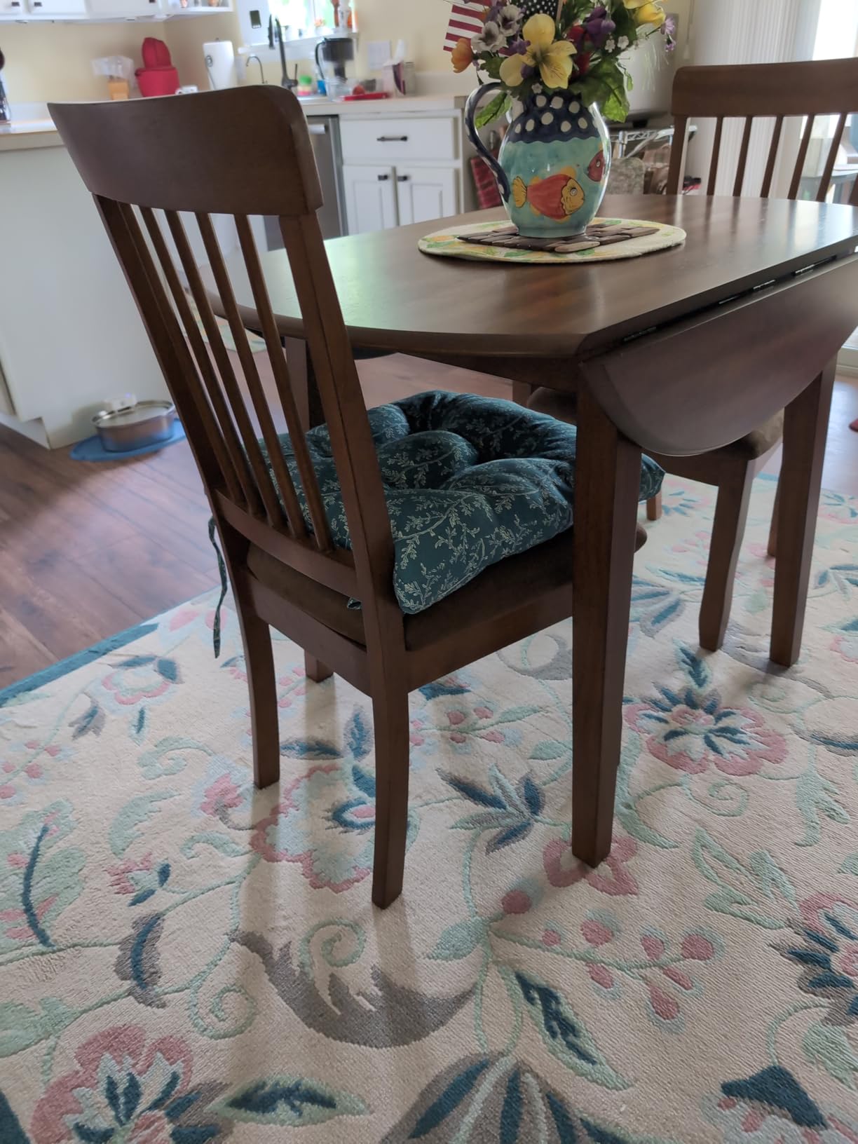 Signature Design by Ashley Berringer Dining Room Round Drop Leaf Table, Rustic Design, Seats 4, Hinged Extension Leaves, Small Space Solution, 42
