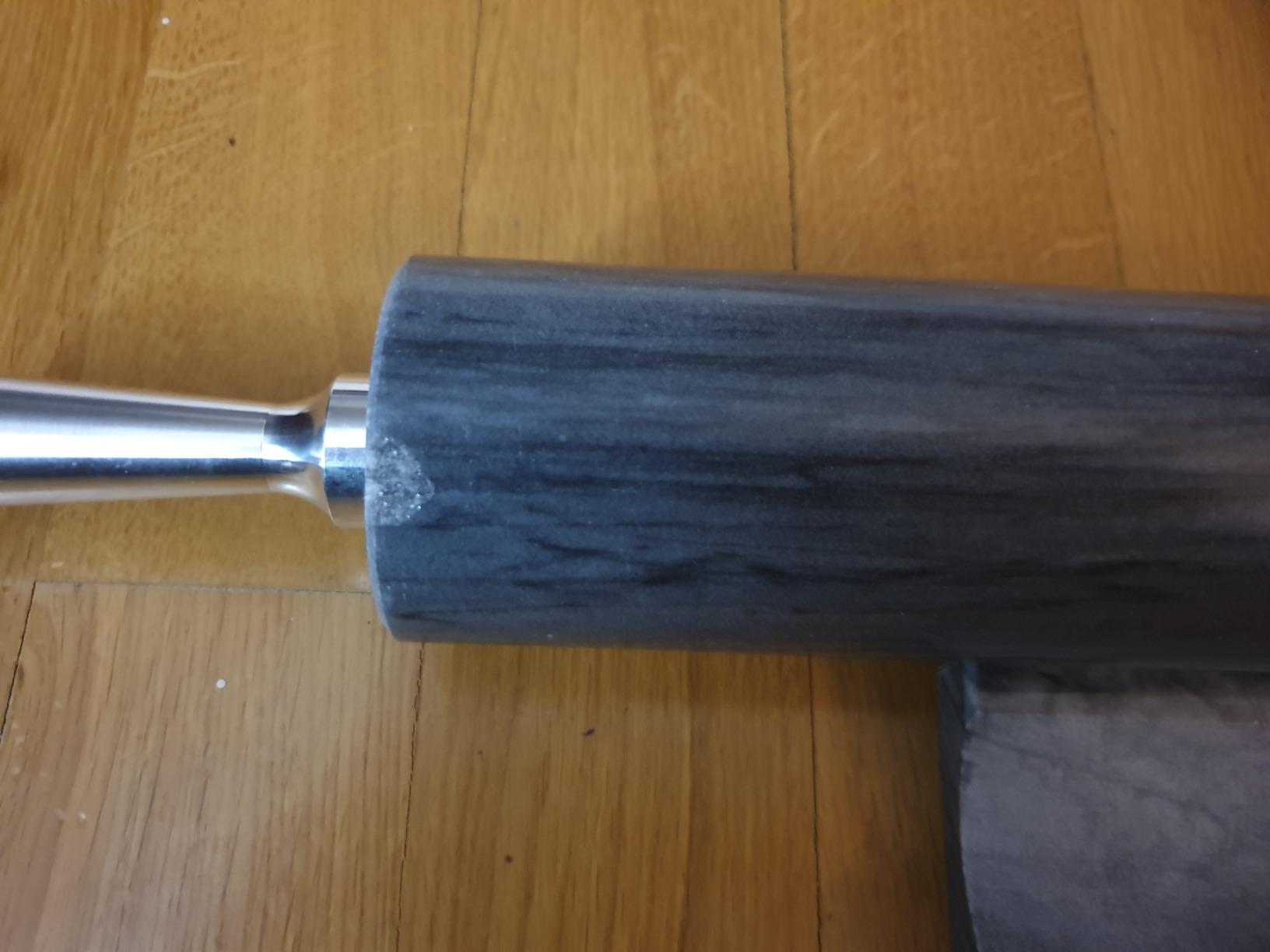 RSVP International Gray Marble Rolling Pin for Baking & Stand, 10