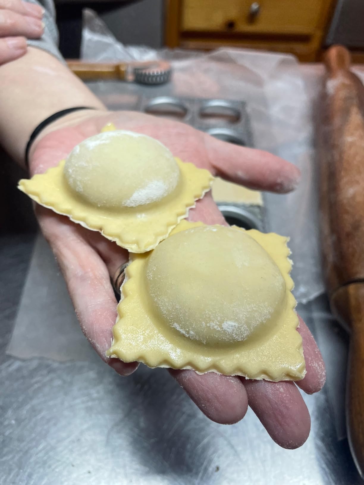 CucinaPro Ravioli Mold with XL 2.5 Inch Squares, Authentic Tray & Press | Make 10 Italian Raviolis at Once, Easy to Use Pasta Cutter Maker Kit customer photo 2