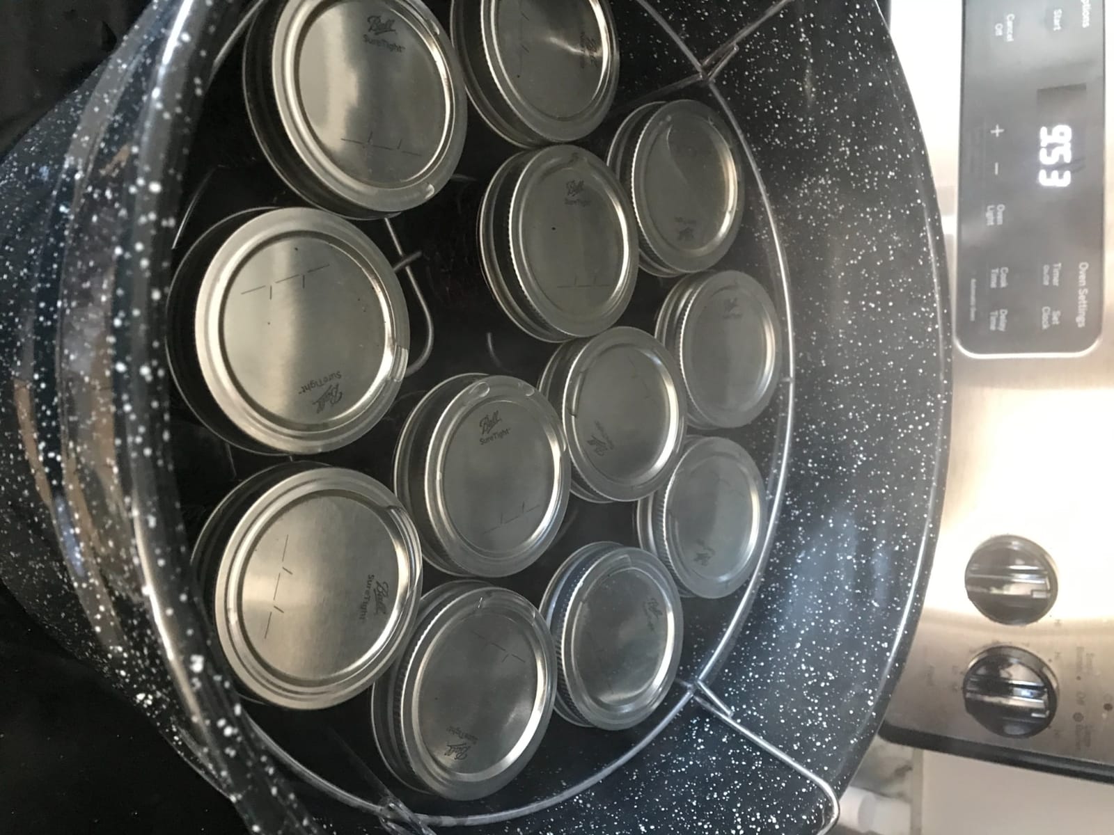 Granite Ware 9 Piece Enamelware Water bath Canning Pot with Canning kit, Colander and Rack. Canning Supplies Starter Kit. customer photo 1