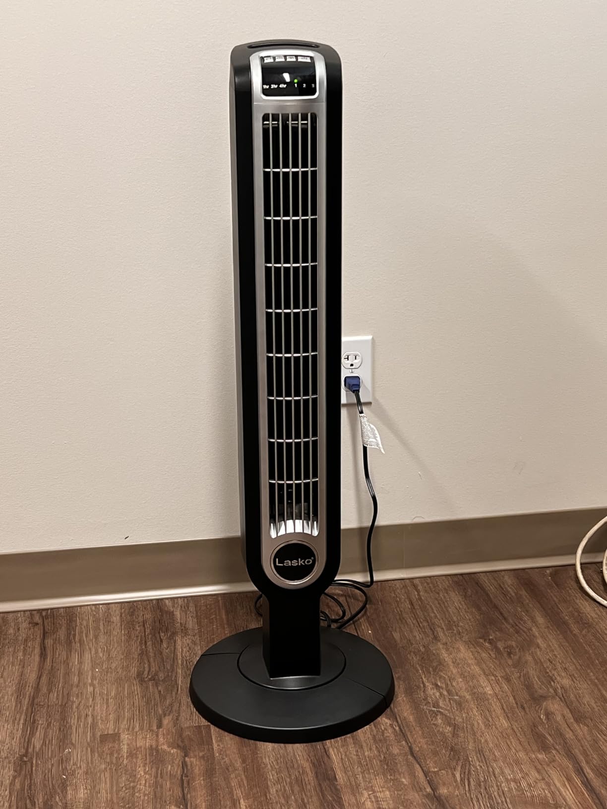 Lasko Oscillating Tower Fan with Remote Control and Timer - Quiet Standing Fan for Bedroom, Office, and Home - 3 Speeds - Powerful Cooling Air - 2511 - 36