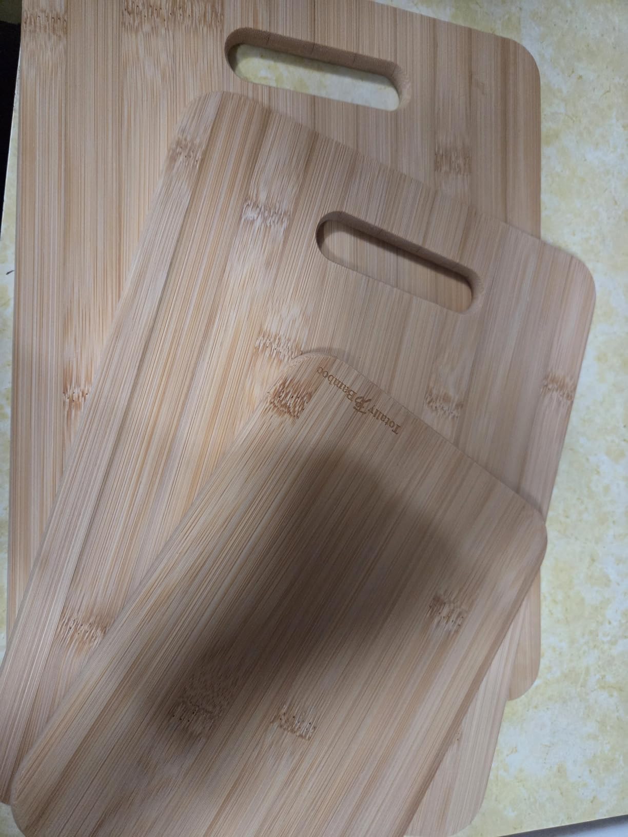 Totally Bamboo Cutting Board Set, 3 Reversible Cutting Boards for Kitchen | Small, medium & large bamboo boards for everyday meal prep. Smooth, knife-friendly surface for meat, produce, cheese & bread. customer photo 2