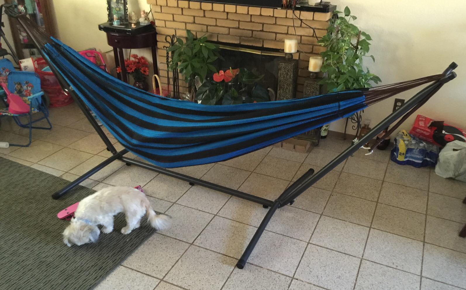 Vivere UHS9 Universal Space-Saving Steel Hammock Stand, 9-Feet, Charcoal customer photo 1
