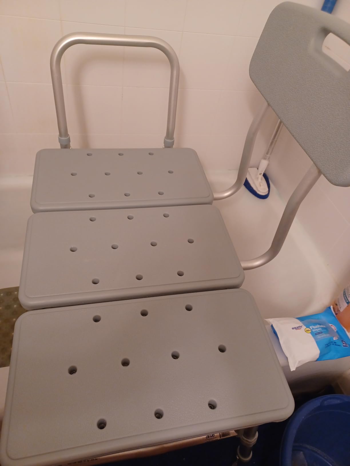 Drive Medical Tub Transfer Bench for Bathtub, Height Adjustable | Adjustable Backrest Offers Flexible, Comfortable Positioning During Bath and Shower Bench Transfers Daily customer photo 2