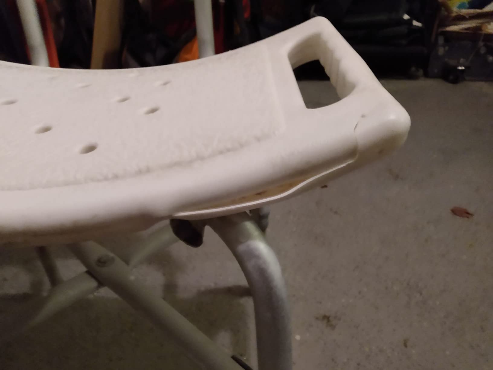 Drive Medical 12021KD-1 Bariatric Heavy Duty Bathroom Bench with Back, Gray customer photo 1