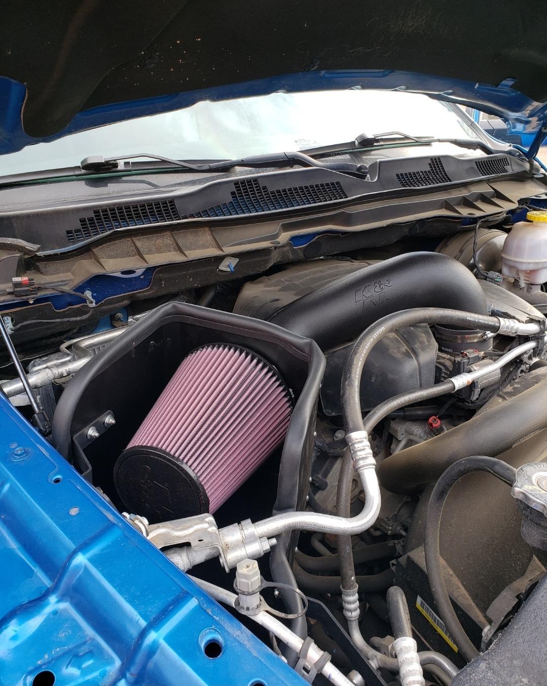 K&N Cold Air Intake System: High-Flow Air Filter, Increase Performance & Towing: Compatible with 2009-2023 RAM/DODGE 1500 Classic, 1500, 2500, 3500, 63-1561 customer photo 2