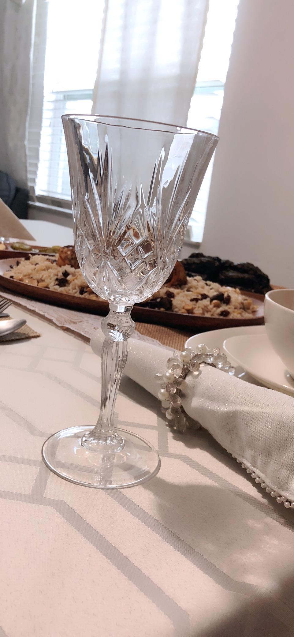 Lorren Home Trends Melodia Crystal Wine Glass Set of 6 customer photo 2