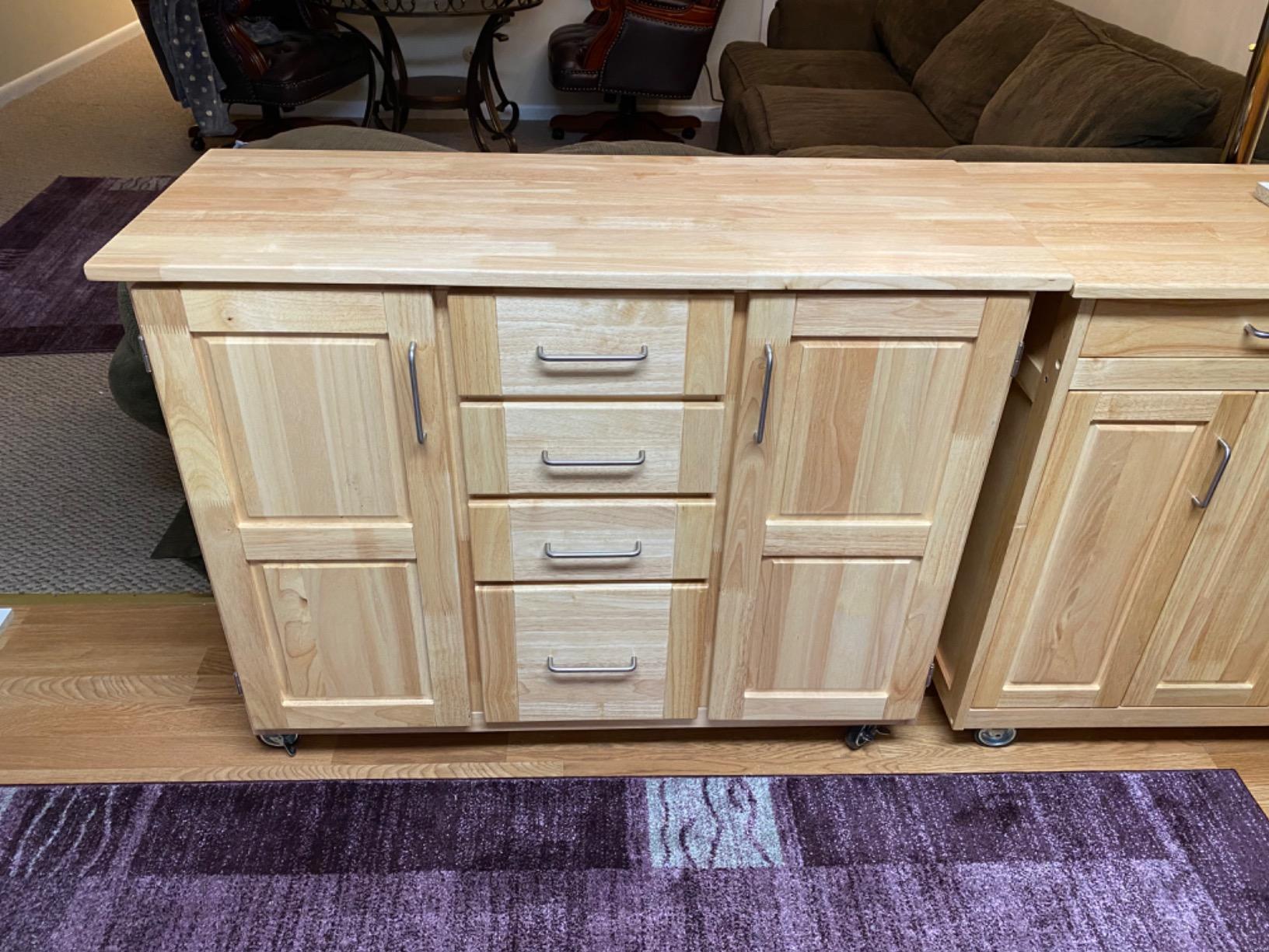 Homestyles General Line Natural Wood Mobile Kitchen Cart customer photo 1