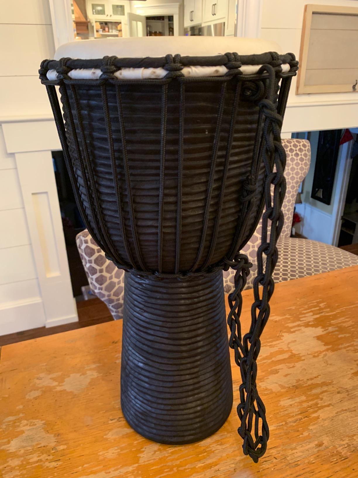 Meinl Percussion Djembe with Mahogany Wood - NOT Made in CHINA - 10-Inch Medium Size Rope Tuned Natural Head, 2-Year Warranty customer photo 2