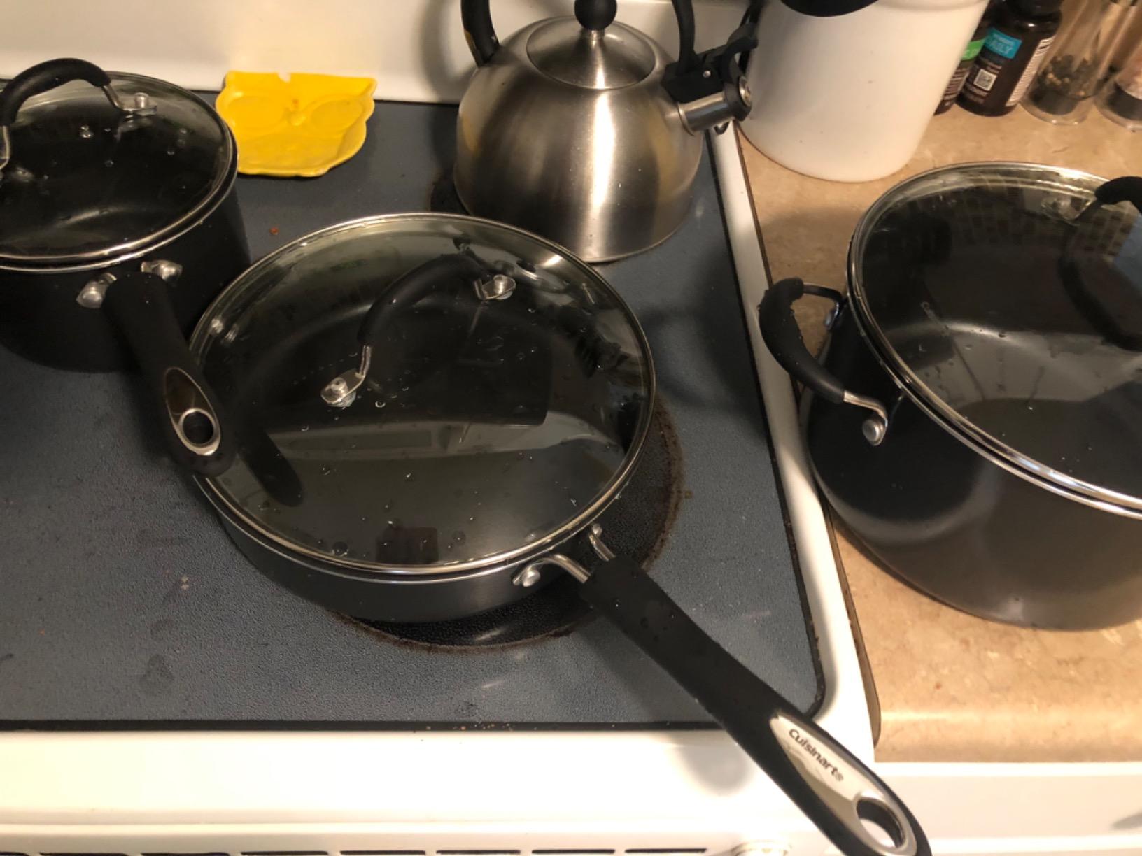 Cuisinart Pots and Pans Set, Nonstick w/Aluminum Core, 11-Piece, Black customer photo 2