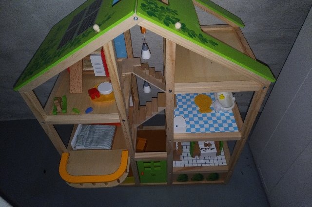 All Seasons Kids Wooden Dollhouse by Hape | Award Winning 3 Story Dolls House Toy with Furniture, Accessories, Movable Stairs and Reversible Season Theme customer photo 2