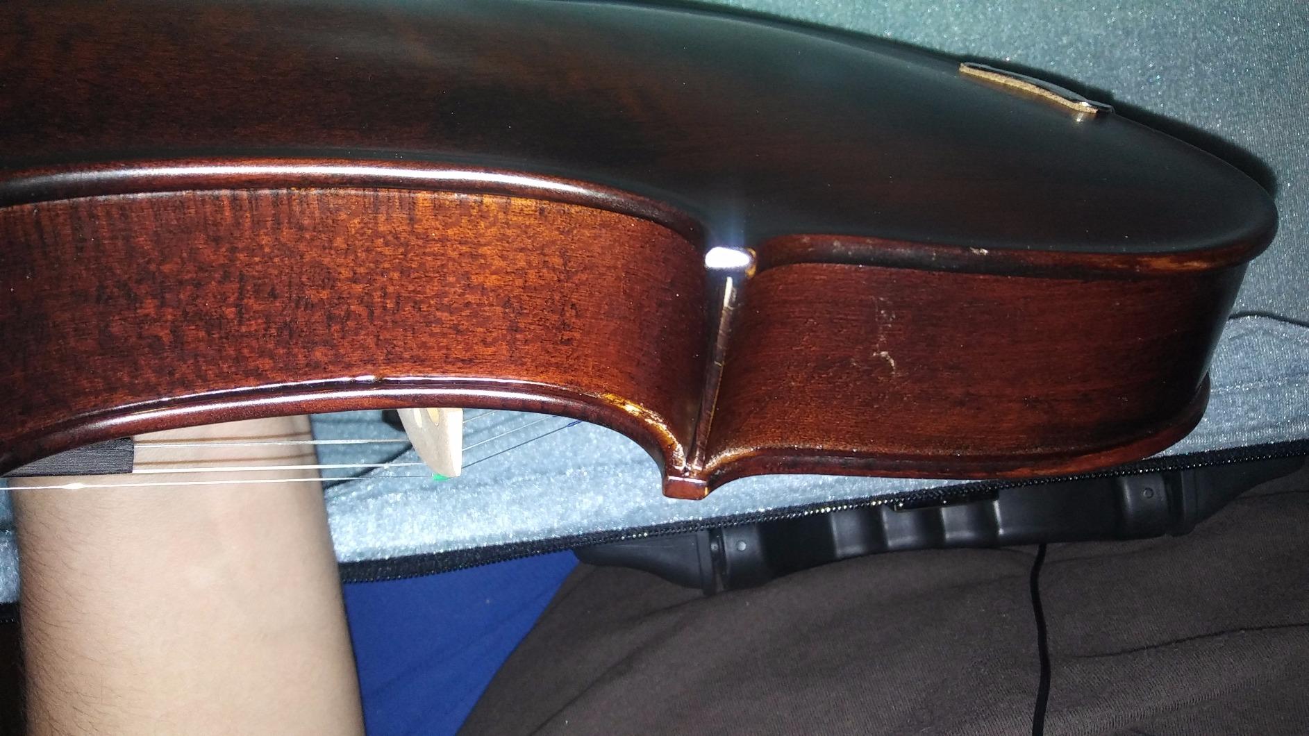 Bunnel Pupil Violin Outfit 4/4 Full Size Clearance By Kennedy Violins - Carrying Case and Accessories Included - Solid Maple Wood and Ebony Fittings RB300 customer photo 2