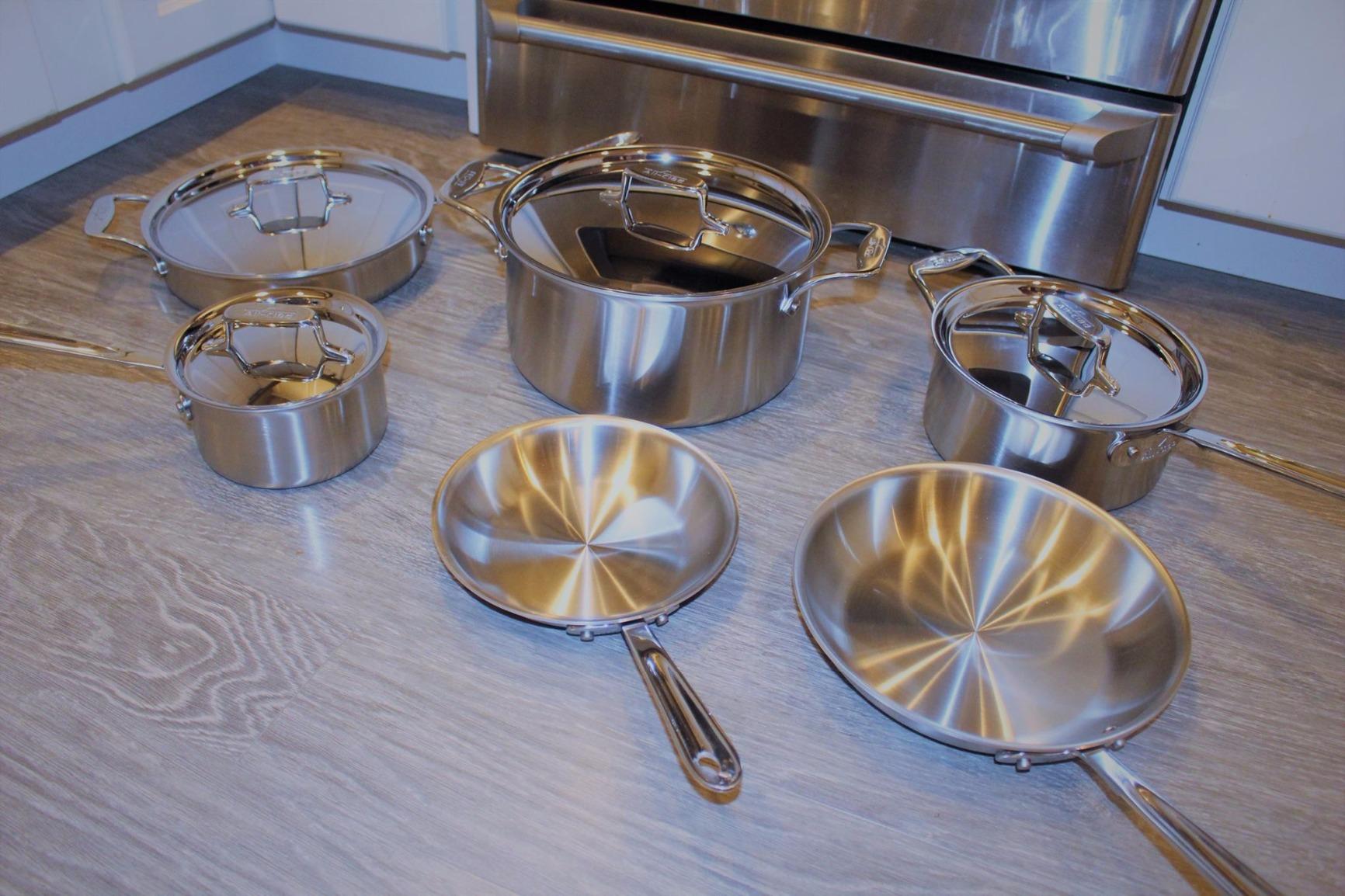 All-Clad D5 Stainless Steel Core 10 Piece Cookware Set- Made in USA- The Upgrade for Supremely Even Heat- Includes Frying Pans, Saucepan, Sautepan, Stockpot -Oven Safe & Induction Compatible customer photo 1