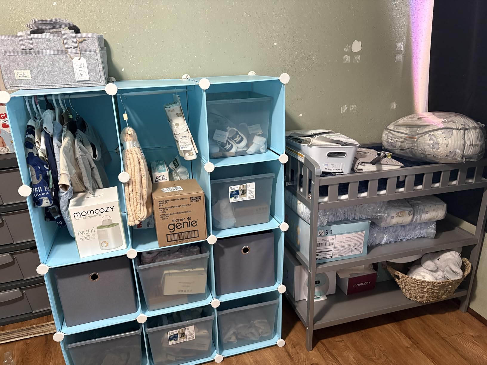Dream On Me Emily Changing Table, Compact and Portable Solid New Zealand Pinewood, Natural customer photo 2