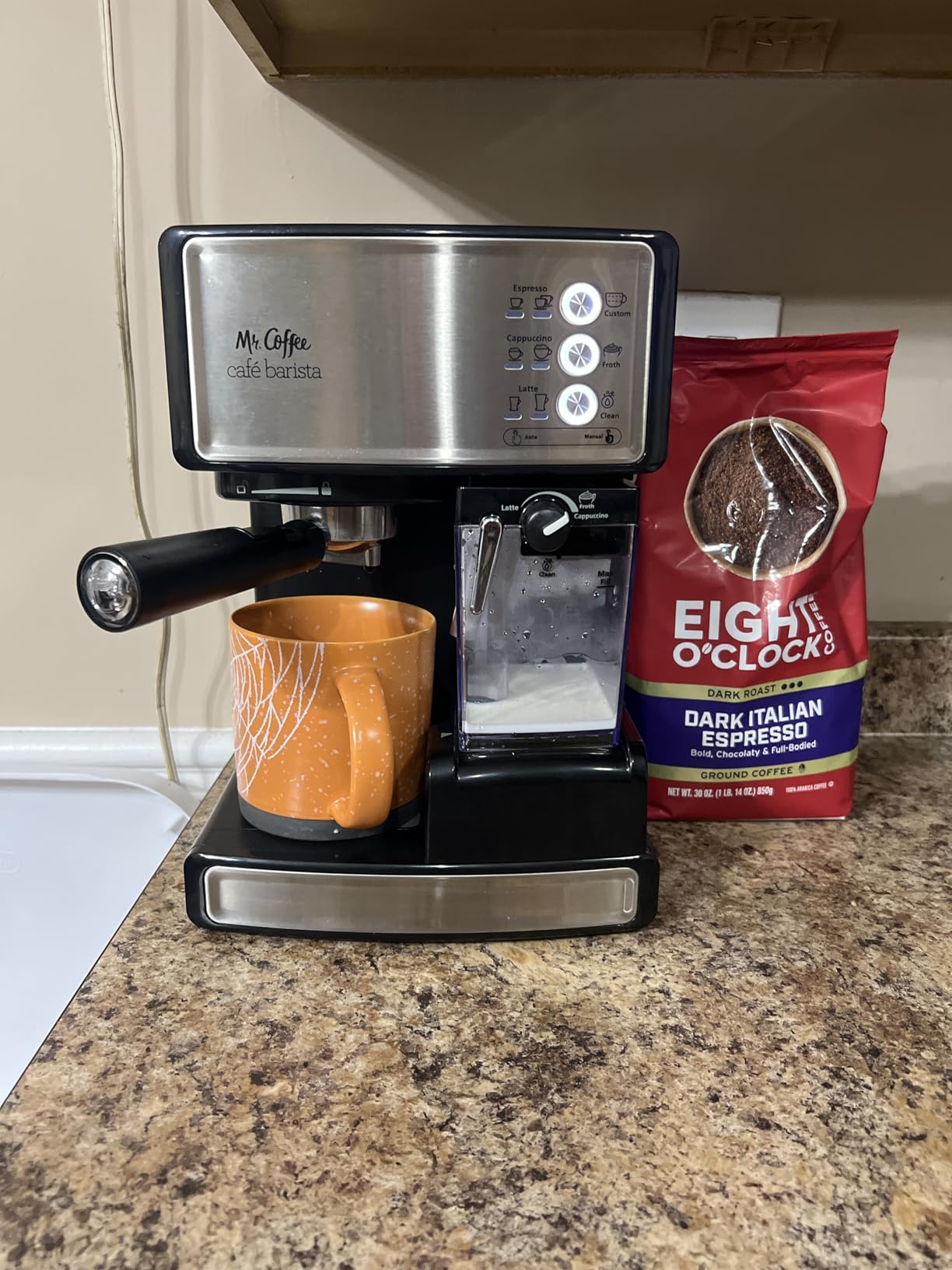 Mr. Coffee Espresso and Cappuccino Machine Stainless Steel Programmable Coffee Maker with Automatic Milk Frother 15-Bar Pump Ideal for Home Baristas customer photo 2
