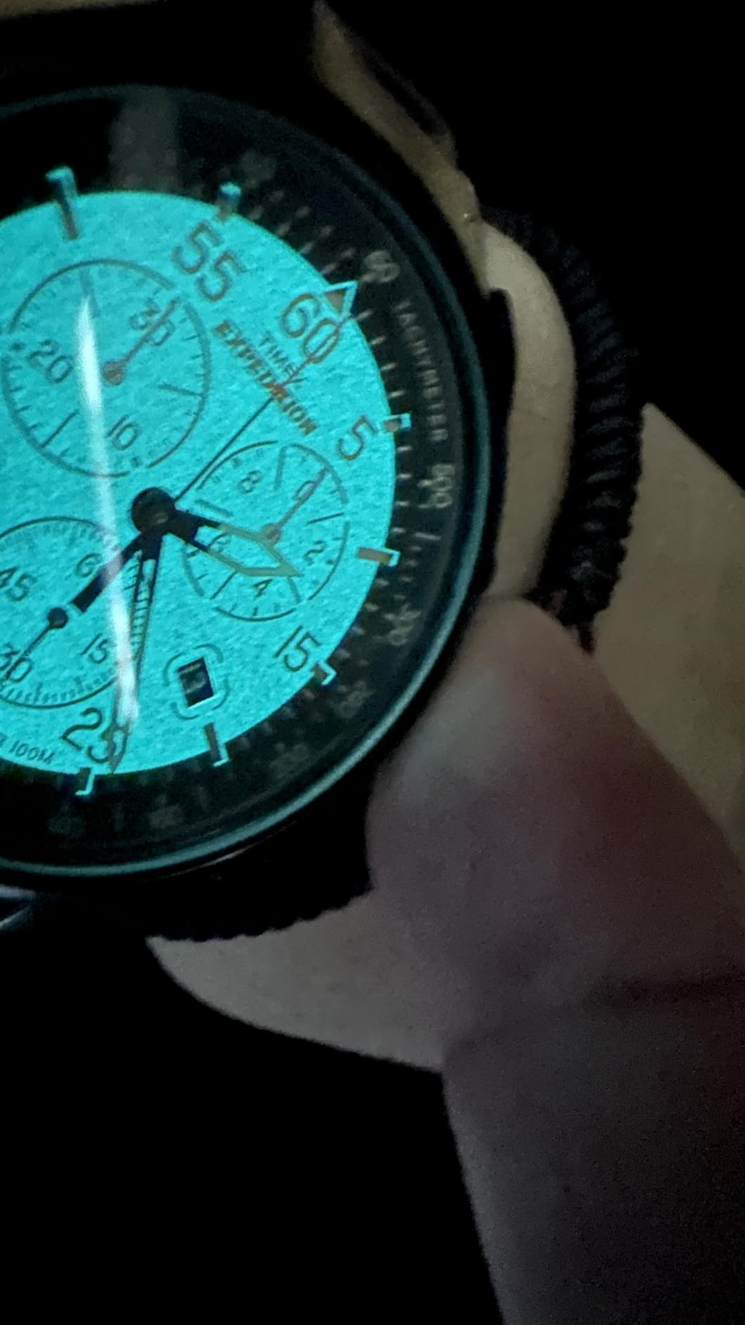 Timex Expedition Field Chronograph 43mm Men's Analog Watch | INDIGLO Backlight | Durable Comfortable Adjustable Strap | Rugged Outdoor Watch | 100M Water Resistance customer photo 2