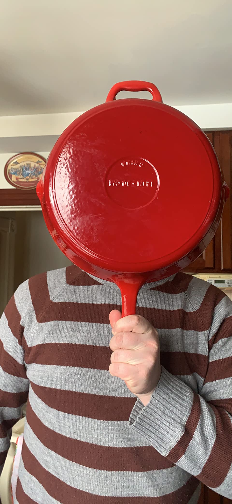 Tramontina Bestow Enameled Cast Iron 12-Inch Skillet with Lid, Blue customer photo 1