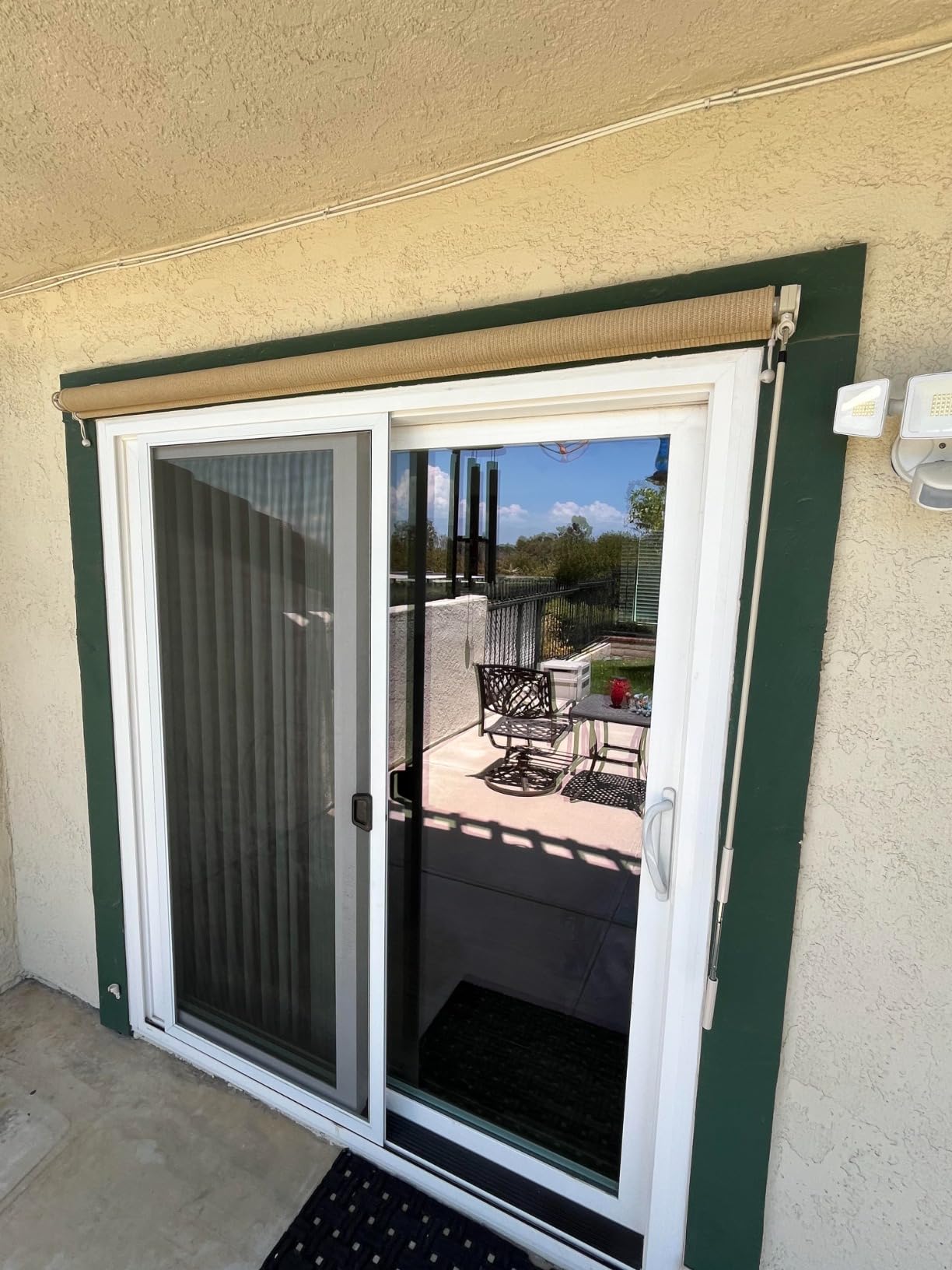 Coolaroo Outdoor Roller Shade with Wand - 95% UV Block Breathable Light Filtering Shade for Patio or Porch, Fade-Resistant, Easy-Clean Fabric, 10ft x 8ft, Walnut customer photo 2