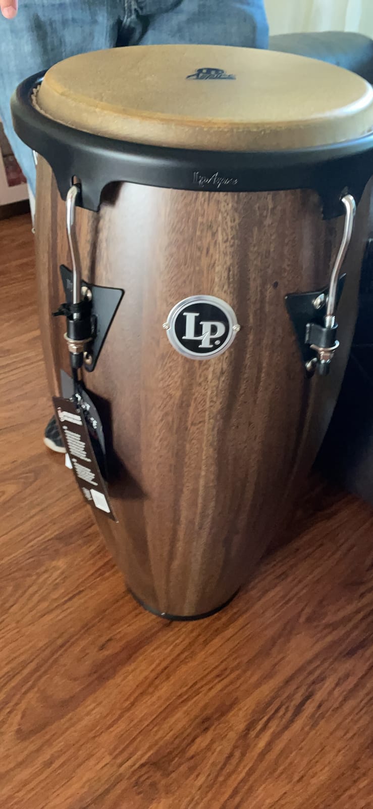 Latin Percussion LPA647-SW Aspire Wood Congas 11-Inch and 12-Inch Set with Double Stand - Siam Walnut/Black customer photo 2