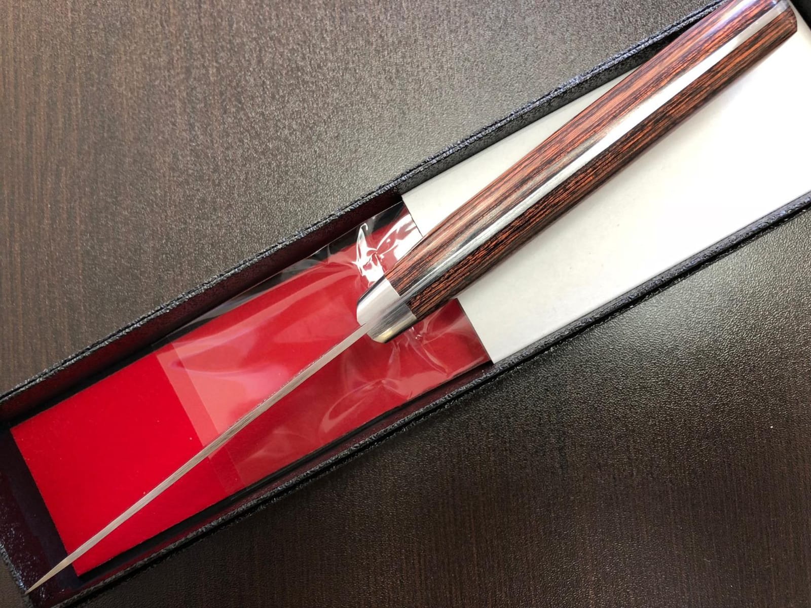 Yoshihiro VG10 16 Layer Hammered Damascus Stainless Steel Nakiri Vegetable Knife 6.5'' (165mm) customer photo 1