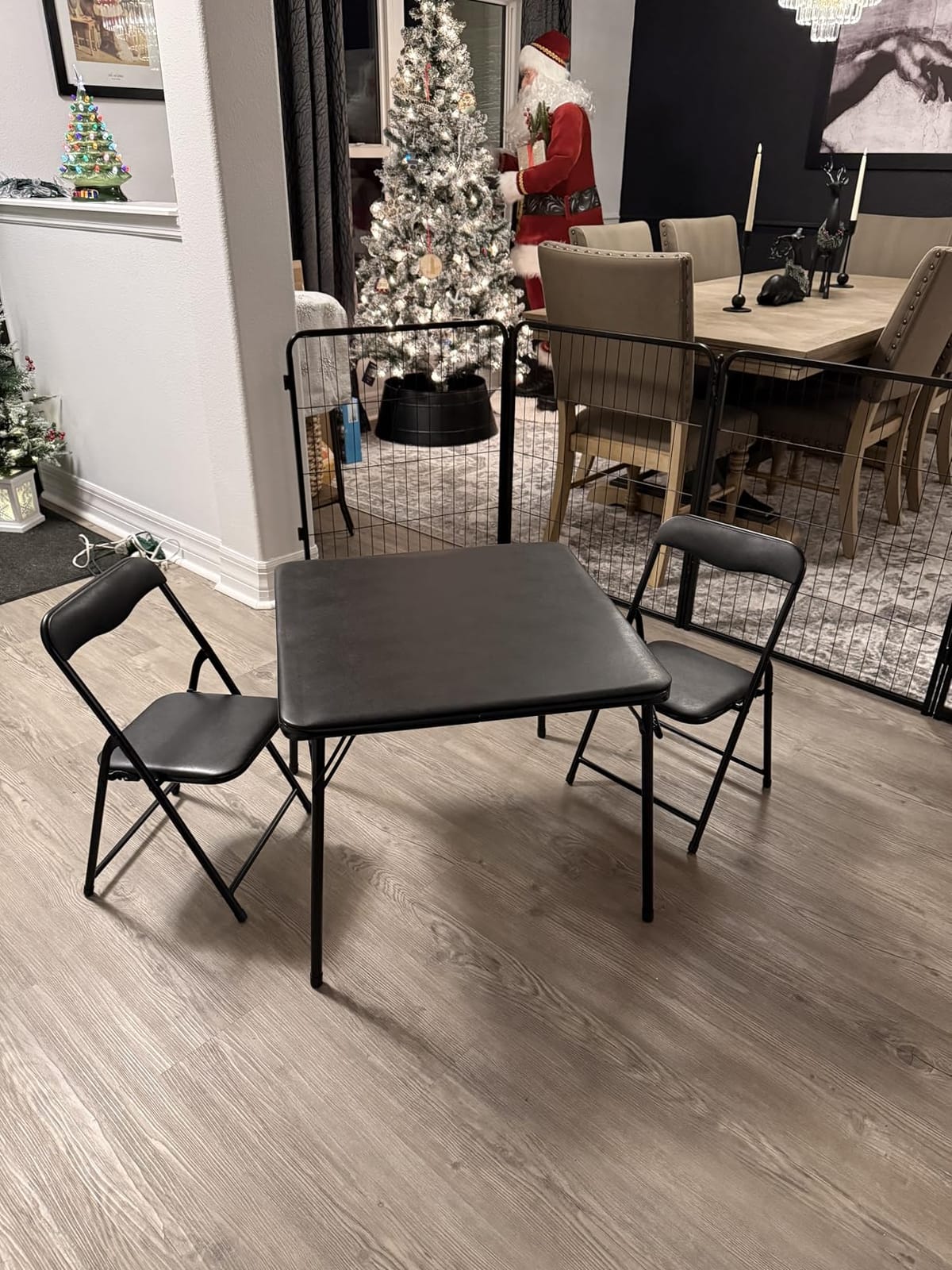 Flash Furniture Mindy Kids 3-Piece Folding Square Table and Chairs Set for Daycare and Classrooms, Children's Activity Table/Chairs Set, Multicolor customer photo 2