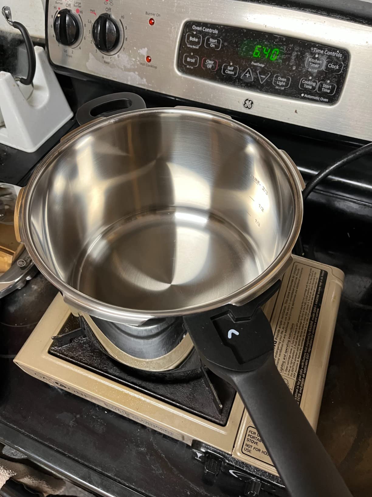 T-Fal Secure Stainless Steel Stovetop Pressure Cooker, 6.3 qt, Induction | 5-point safety locking system, Steam basket included, 2 pressure cooking modes, Dishwasher-safe body, Sliding handle customer photo 2