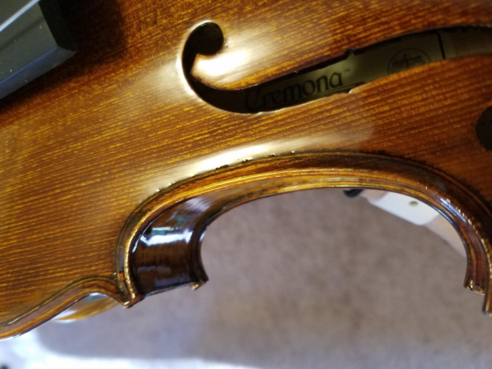 Cremona SV-500 4/4 Premier Artist Violin Outfit - Full Size Student & Professional Violin with Solid Spruce Top, Maple Back, Ebony Fittings, Case & Bow customer photo 2