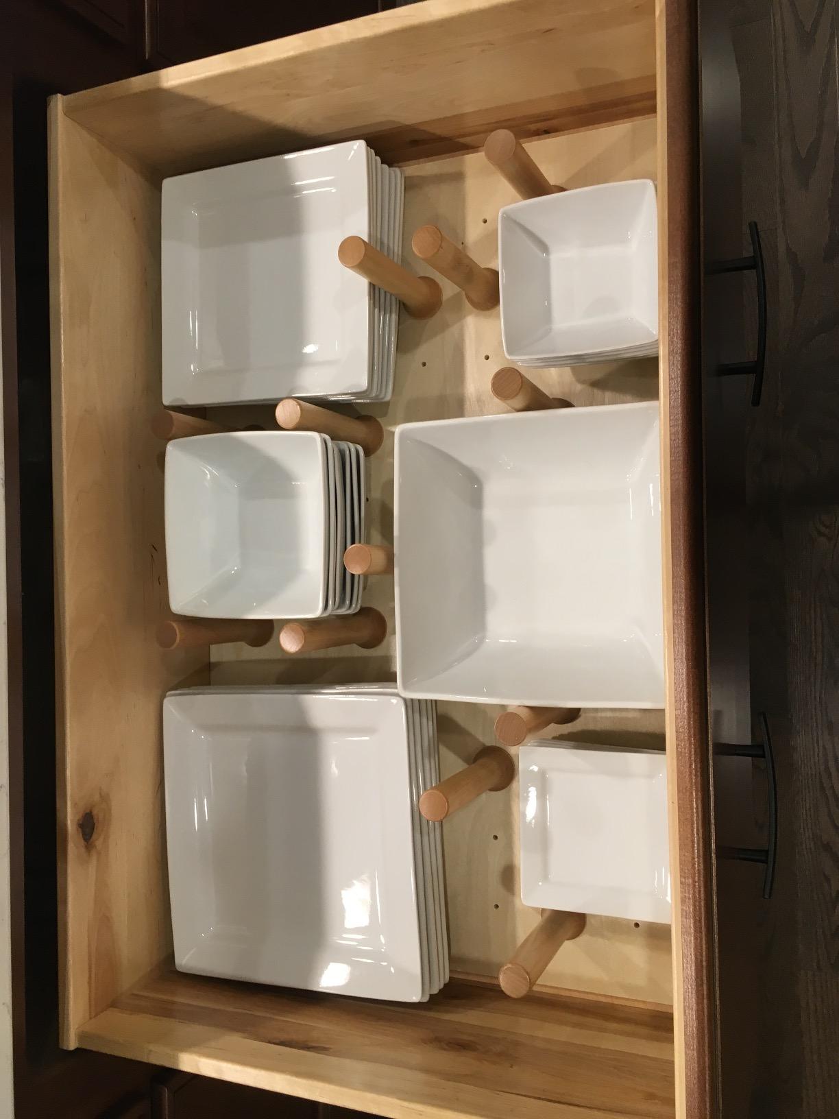 Rev-A-Shelf Trimmable Pegboard Drawer Divider Organizer | Trim to Custom Fit Wooden Kitchen Cabinet Storage Utensil, Pots & Dish Rack, 30.25 x 21.25, 4DPS-3021 customer photo 1