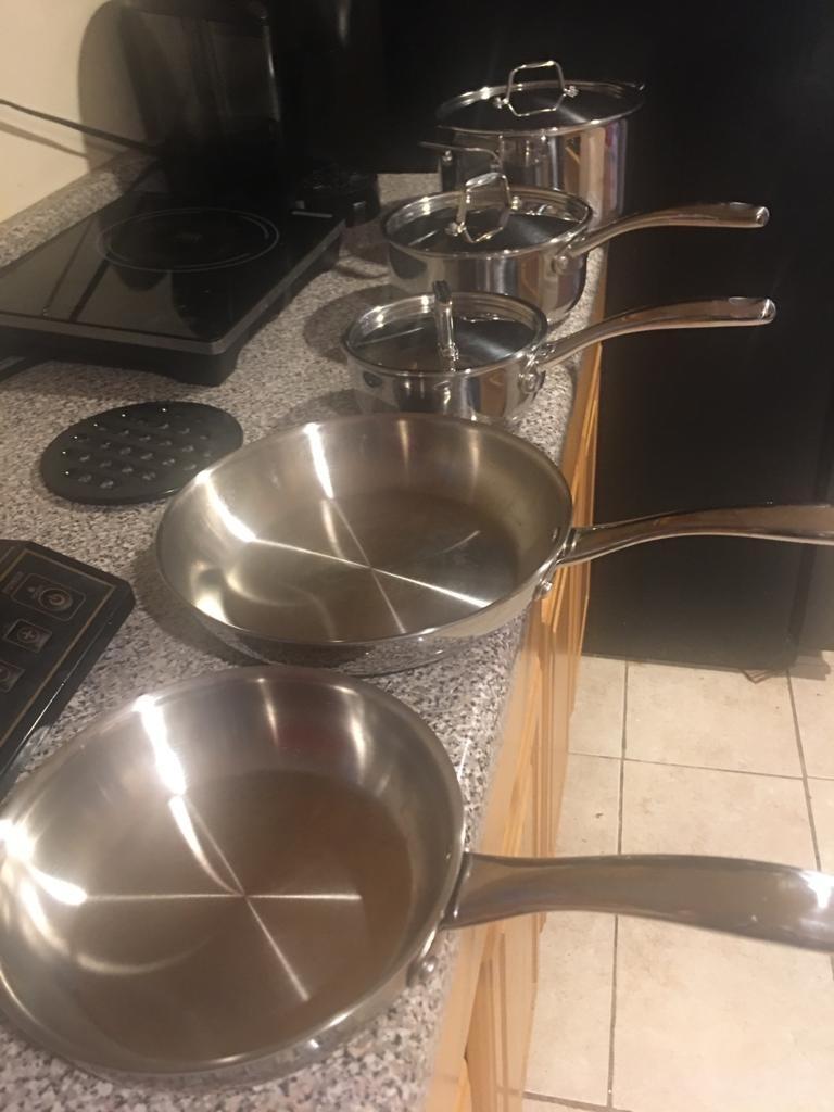 Duxtop Tri-Ply Stainless Steel Induction Cookware, 9PC Pots and Pans Set | Whole Clad 3-Layer Steel, Family Cookware Set, Even Heating, Dishwasher and Oven Safe customer photo 2