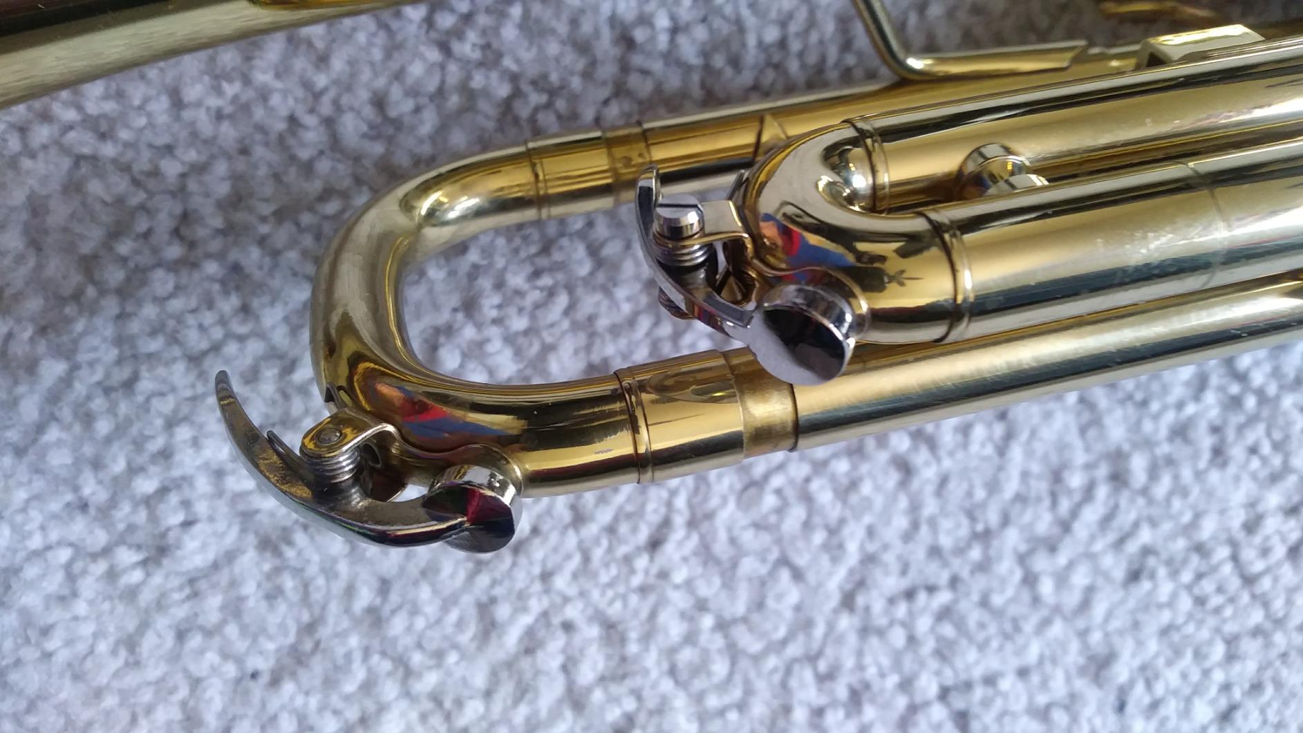 Mendini By Cecilio Bb Standard Trumpet Set for Beginners - Brass Trumpet Instrument with Hard Case, 7C Mouthpiece, Valve Oil, Cleaning Cloth, Maintenance kit and Gloves (Gold) customer photo 1