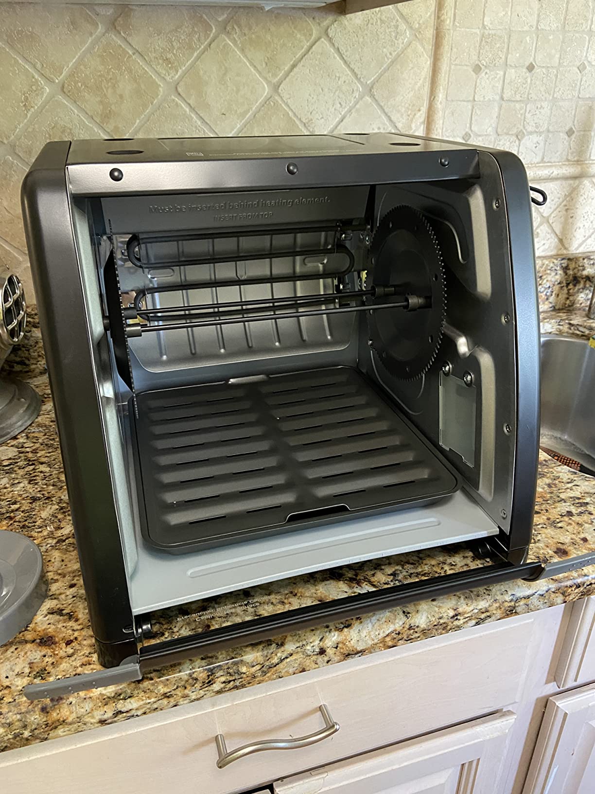 Ronco 5500 Series Rotisserie Oven, Black | 3 functions - rotisserie, sear, no-heat rotation; basket included; auto shutoff customer photo 1