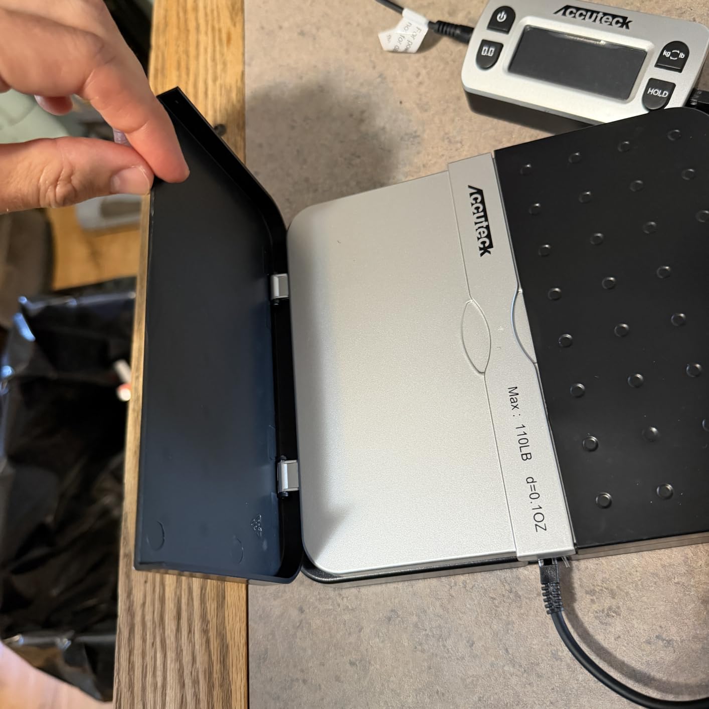 ACCUTECK 8580 High Capacity 110 Lbs High Accuracy 0.1OZ Digital Postal Scale with Remote Display, Batteries and USB Cable and AC Adapter Included customer photo 1