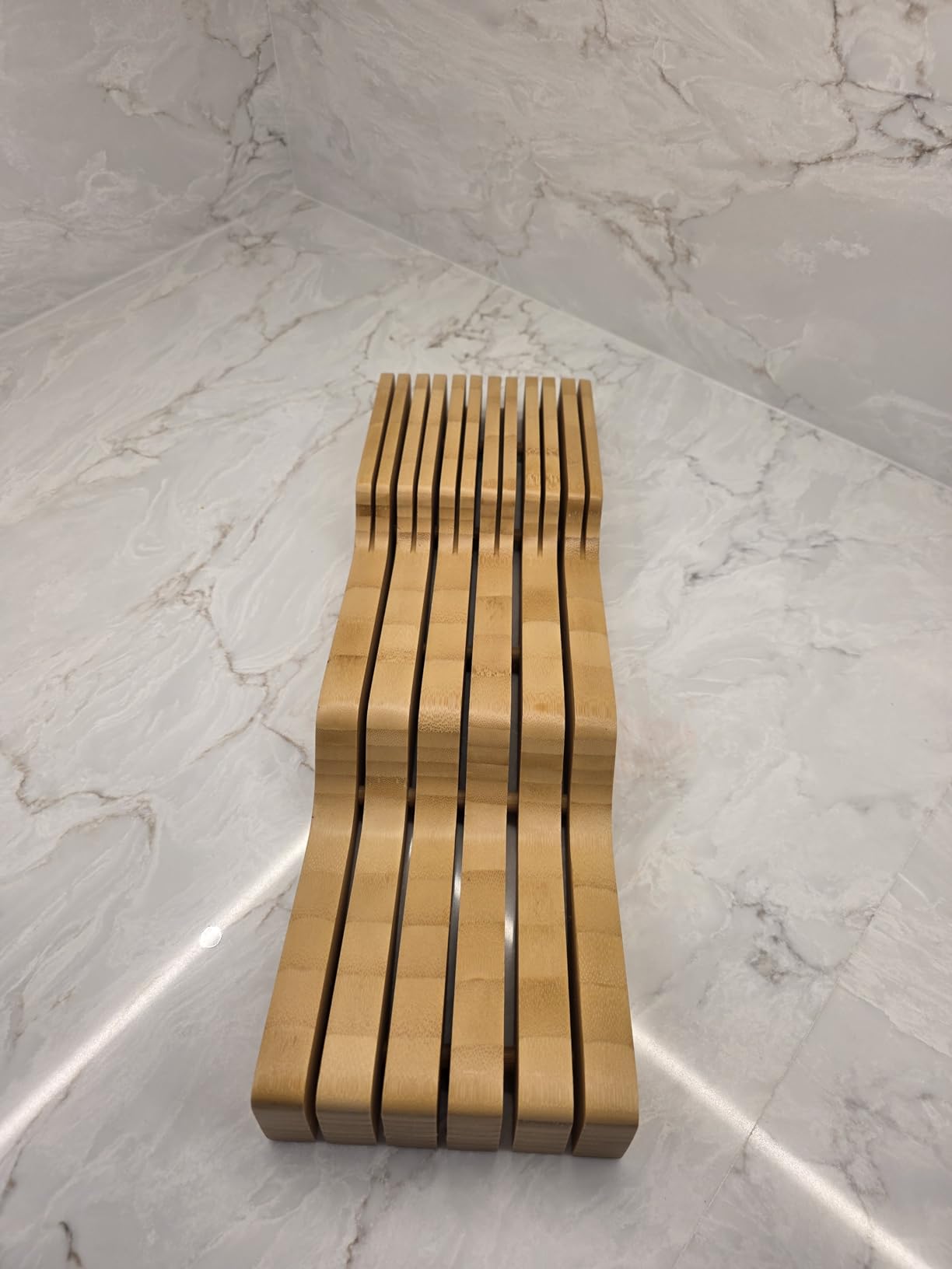 Bellemain 100% Pure Bamboo Knife Drawer Organizer, Knife Block - 16 Slots customer photo 2