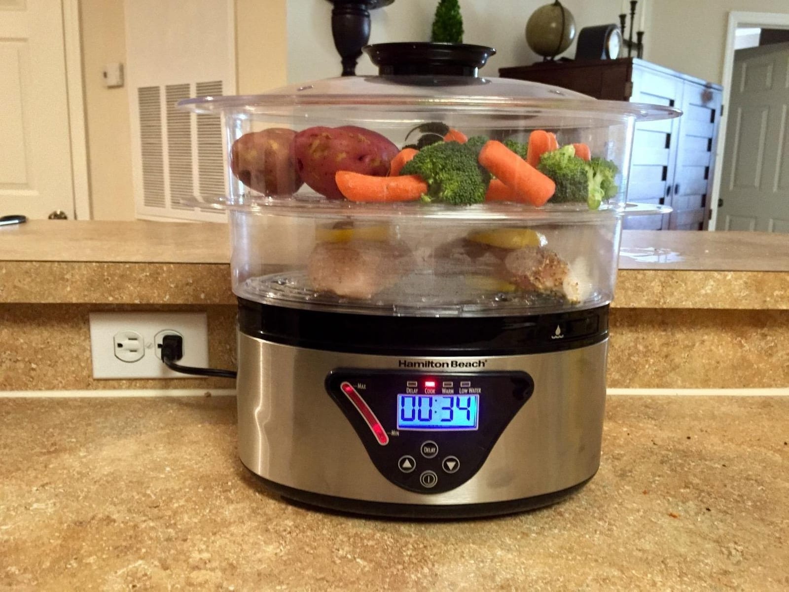 Hamilton Beach Digital Electric Food Steamer & Rice Cooker, 5.5 Quart customer photo 1