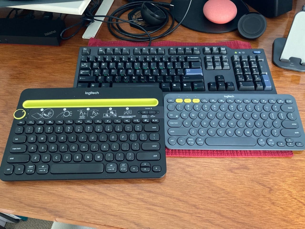 Logitech K480 Wireless Multi-Device Keyboard for Windows, macOS, iPadOS, Android or Chrome OS, Bluetooth, Compact, Compatible with PC, Mac, Laptop, Smartphone, Tablet - Black customer photo 1