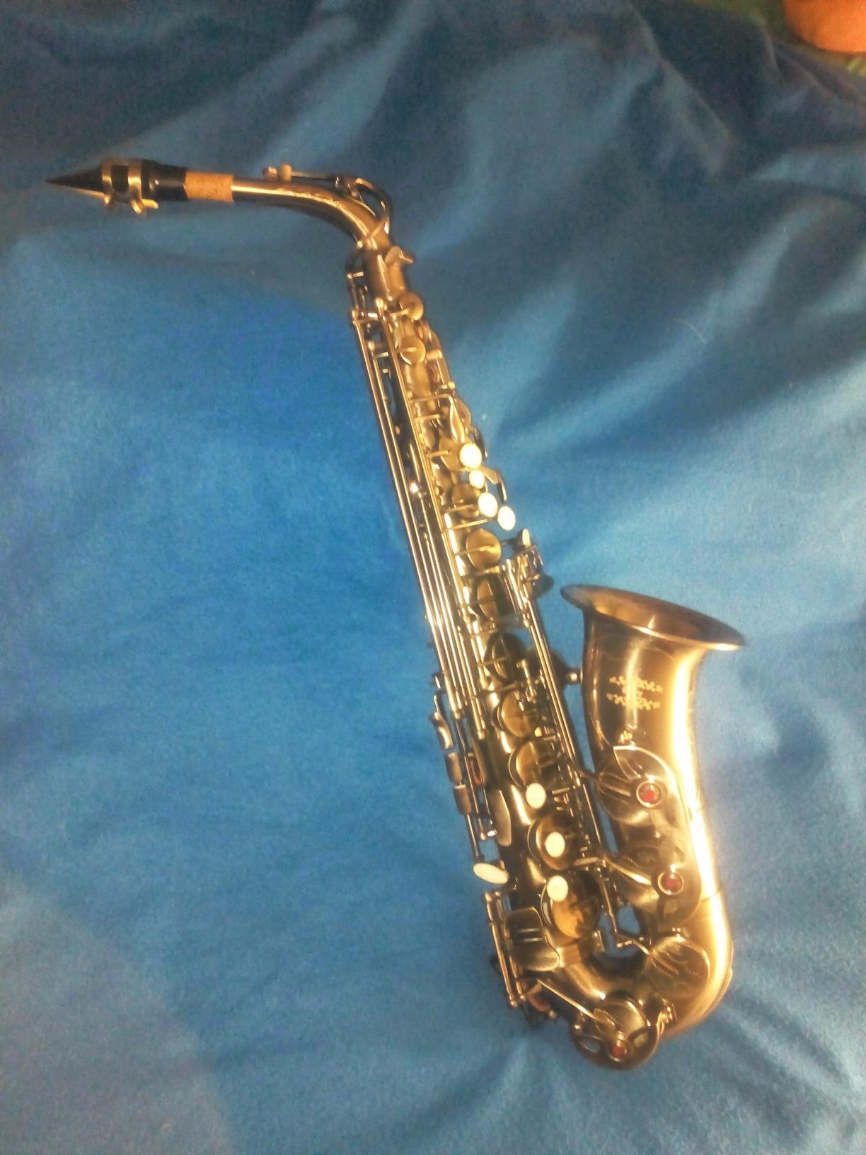 Glory Gold Laquer E Flat Alto Saxophone with 11 reeds, 8 Pads cushions, case, carekit customer photo 2