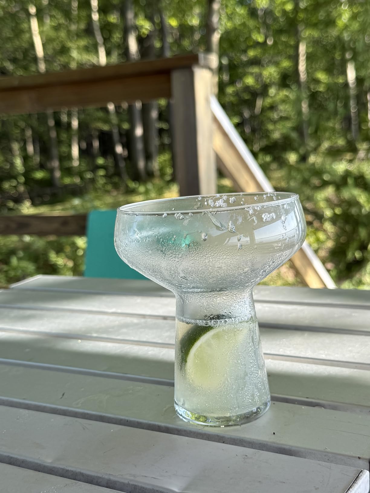 Libbey 3620JS Cactus Margarita Glasses Set of 4, Durable Green Stemmed Cocktail Glasses, 16 Oz Clear Bowl Lead-Free Cactus Glassware customer photo 1