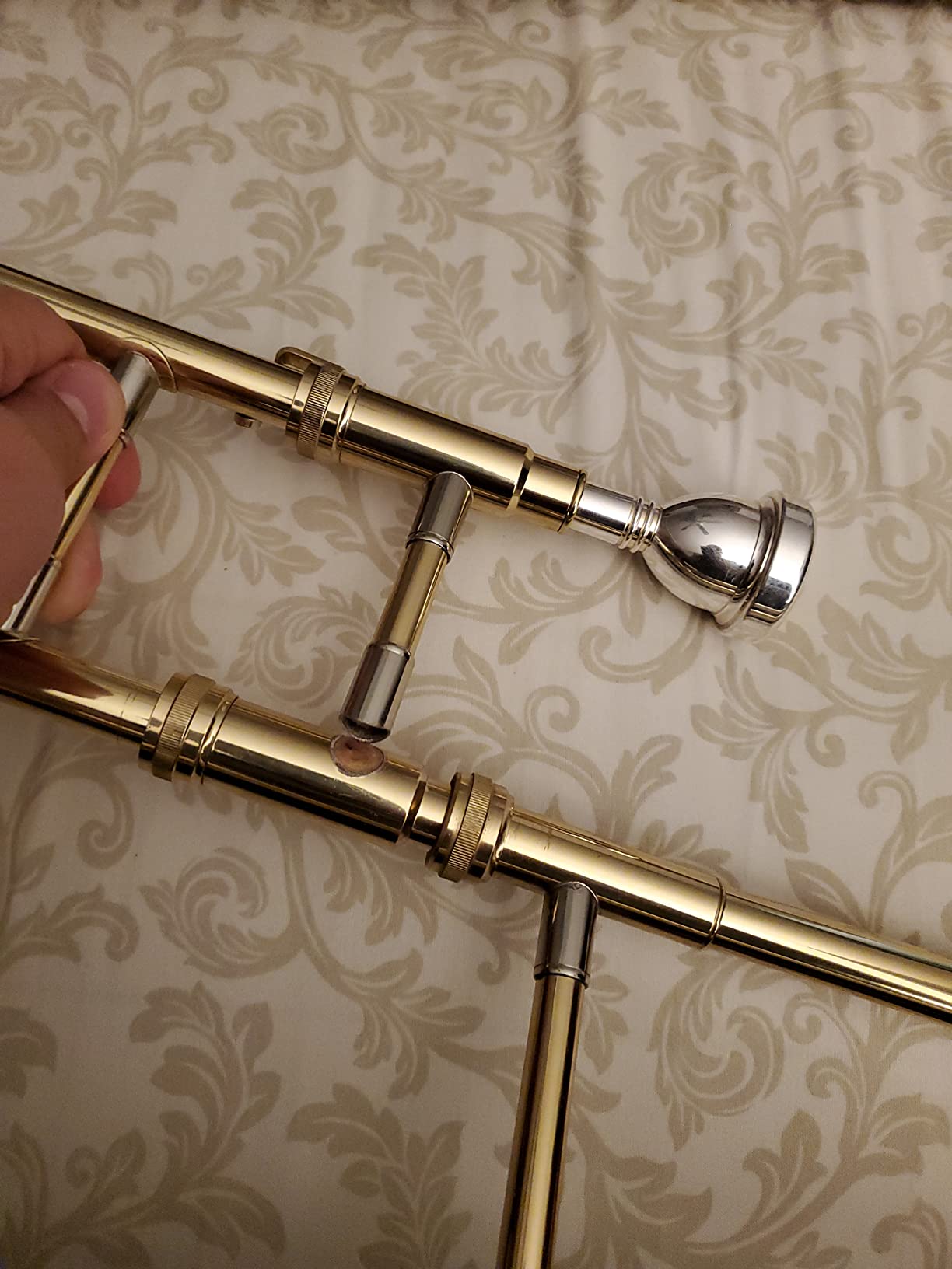 Glory GTD-2 B Flat Brass Trombone with Case & 12C Mouthpiece,Gold Finished,Tenor Trombone customer photo 2