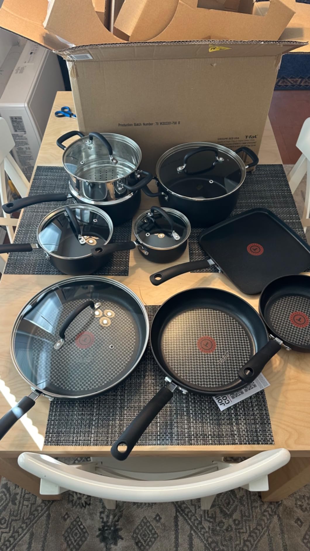 T-fal Ultimate Hard Anodized Nonstick Pots and Pans Set, 14-Piece, Onyx customer photo 2