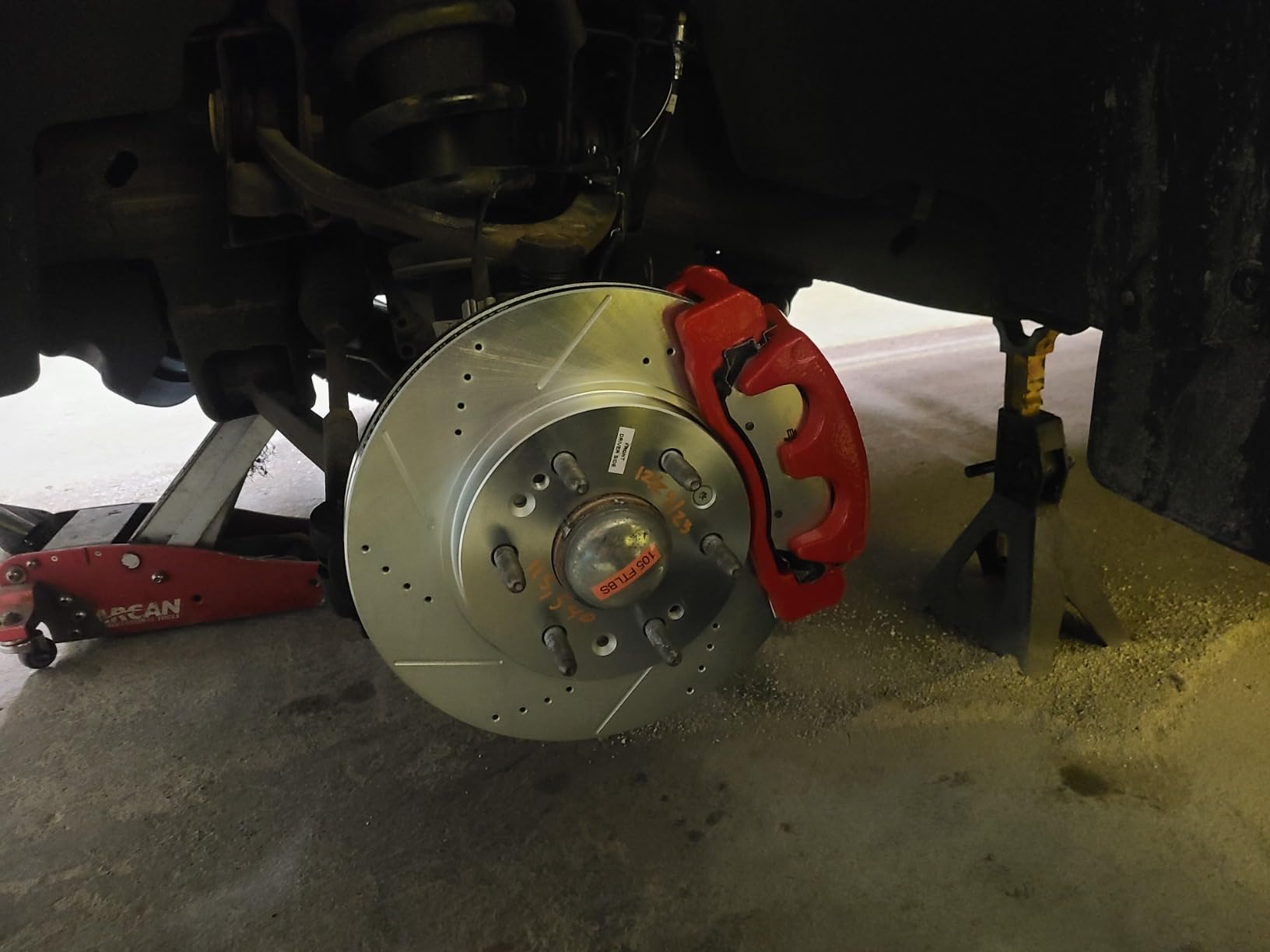 PowerStop Front Brake & Caliper Kit for Cadillac Escalade 2008-20 | Escalade ESV 2008-20 | Escalade EXT 2008-13 - Drilled & Slotted Disc Rotors + Z36 Brake Pads + Red-Powder Coated Calipers, KC2069-36 customer photo 2