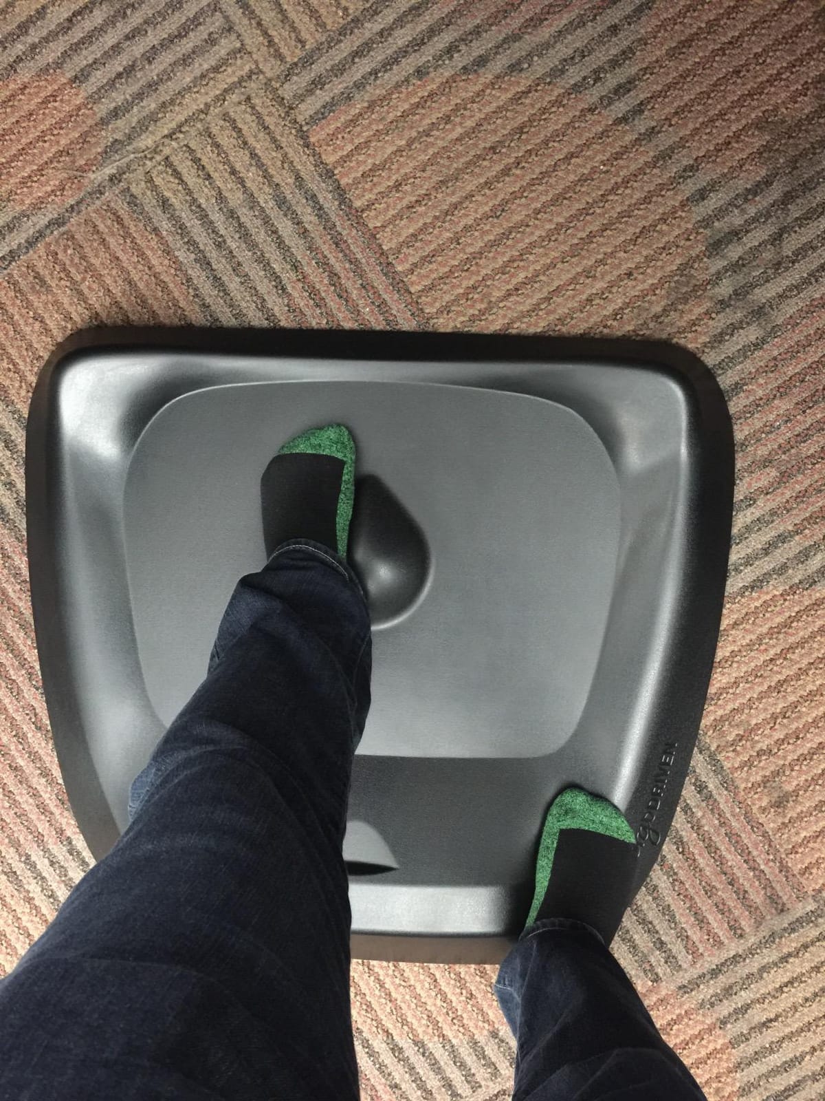 The Standing Desk Mat - Topo by Ergodriven | Premium Not-Flat Anti-Fatigue Standing Desk Mat with Calculated Terrain | Ultra-Thick Deluxe Comfort Foam, Durable, PVC-Free | Obsidian Black customer photo 1